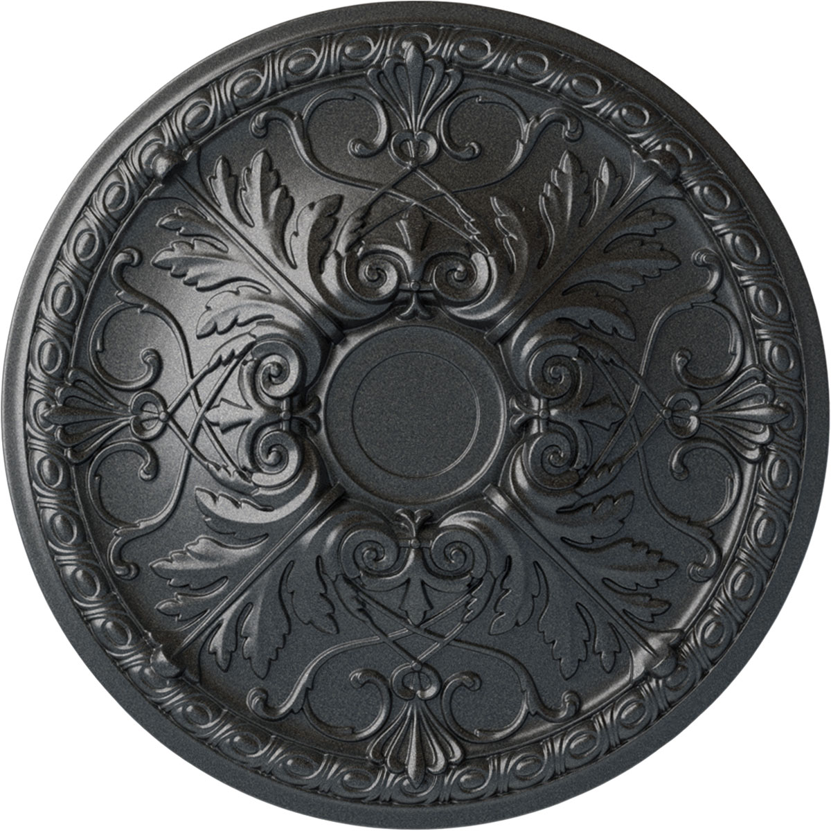 Ekena Millwork CM26TNPES Tristan 26-in W x 26-in L Painted Pewter Polyurethane Whole Ceiling Medallion