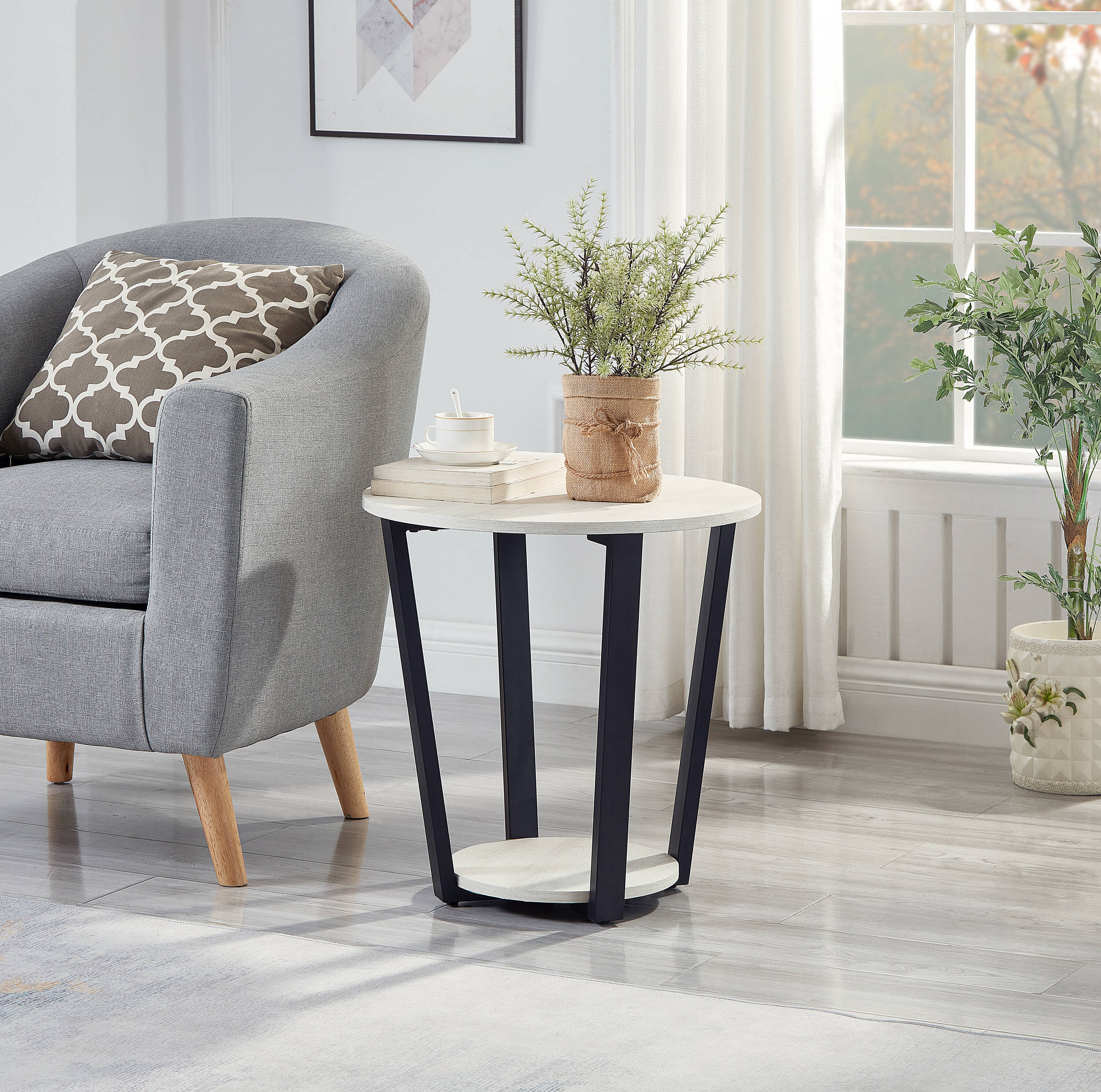Roundhill Furniture OE3322WK End-Tables - View #2