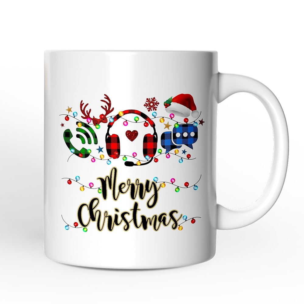 OrnamentallyYou NPCM166 Customer Service Representative Buffalo Plaid Mug Christmas Gift