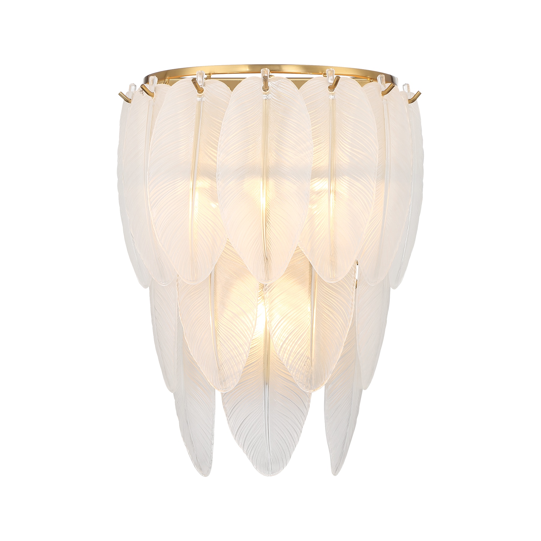 Savoy House 9-3506-3-322 Boa 3-Light Wall Sconce in Warm Brass by Breegan Jane 10.5-in W 3 -Light Antique Brass Glam Wall Sconce