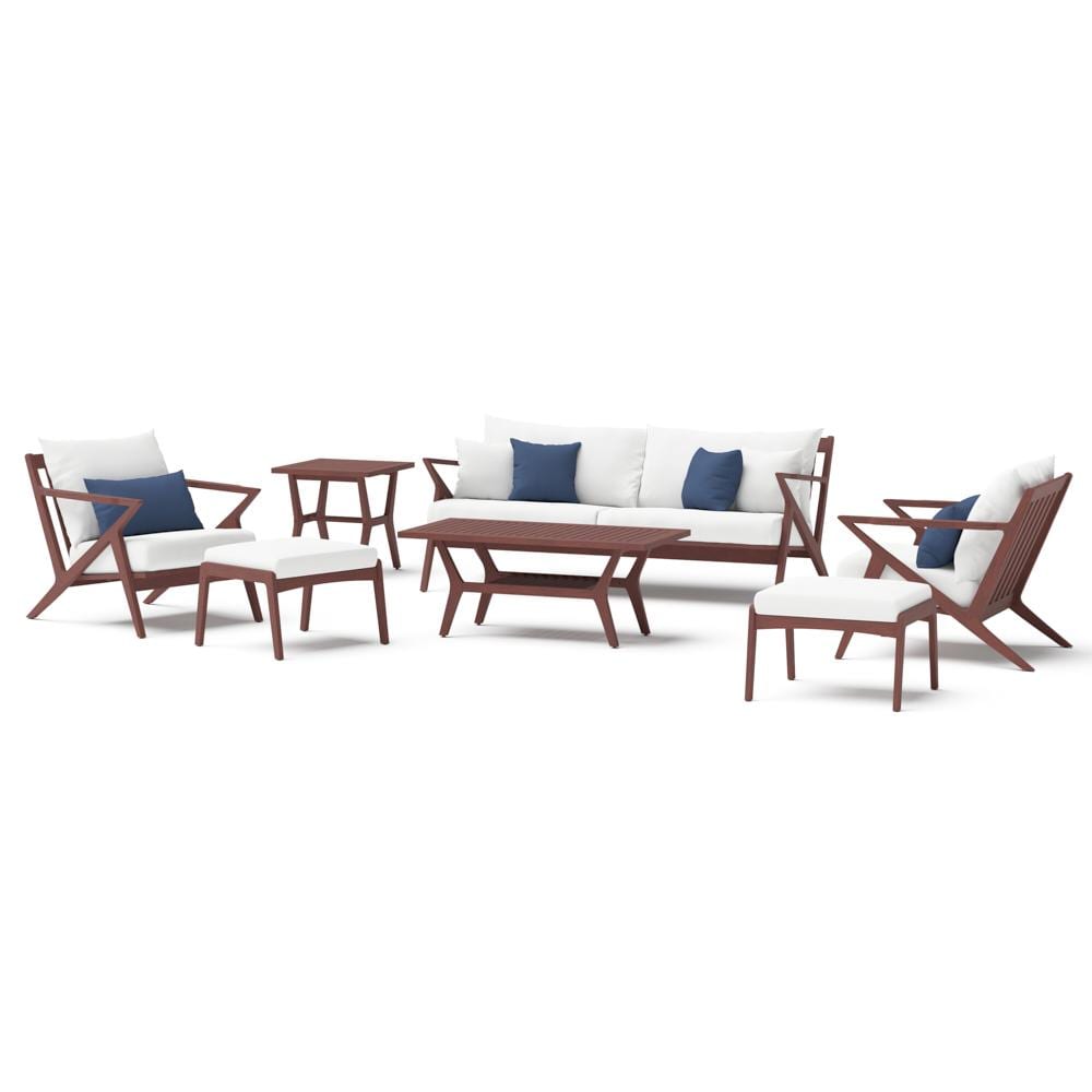 RST Brands OP-AWSS7-VGHN-BINK-K Vaughn 7 -Piece Patio Sofa Conversation Set with Multiple color/finishes Sunbrella Cushions