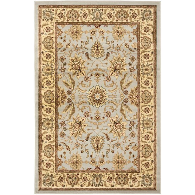 Safavieh Lyndhurst Agra 6 x 9 Gray/Beige Indoor Floral/Botanical Oriental Area Rug Safavieh Lyndhurst Agra 6 x 9 Gray/Beige Indoor Floral/Botanical Oriental Area Rug