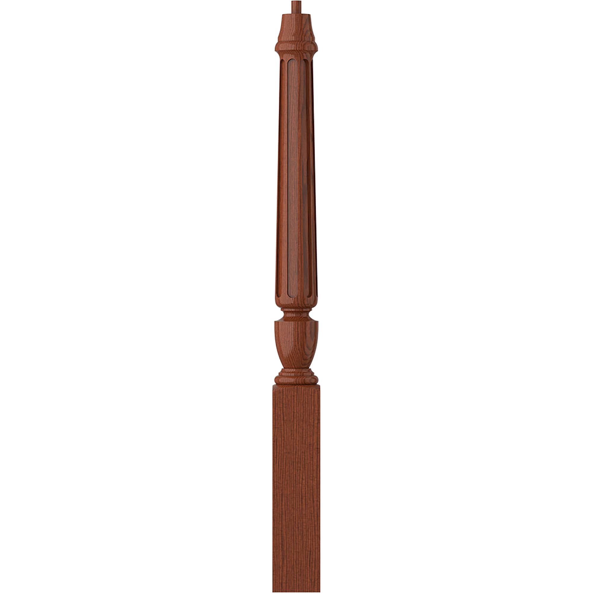 L.J. Smith Stair Systems LJF-3010-BRZC Regent 3.5-in x 43-in Unfinished Brazilian cherry Starting Stair Newel Post
