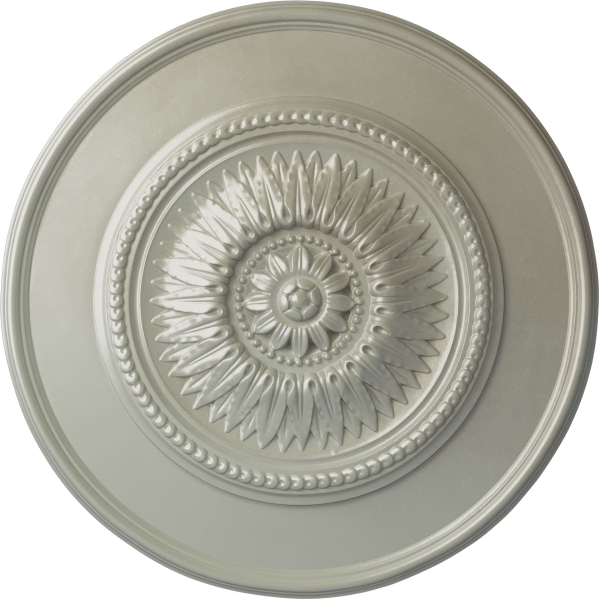 Ekena Millwork CM23FLFCS Floral 23.5-in W x 23.5-in L Painted Flash Copper Polyurethane Whole Ceiling Medallion