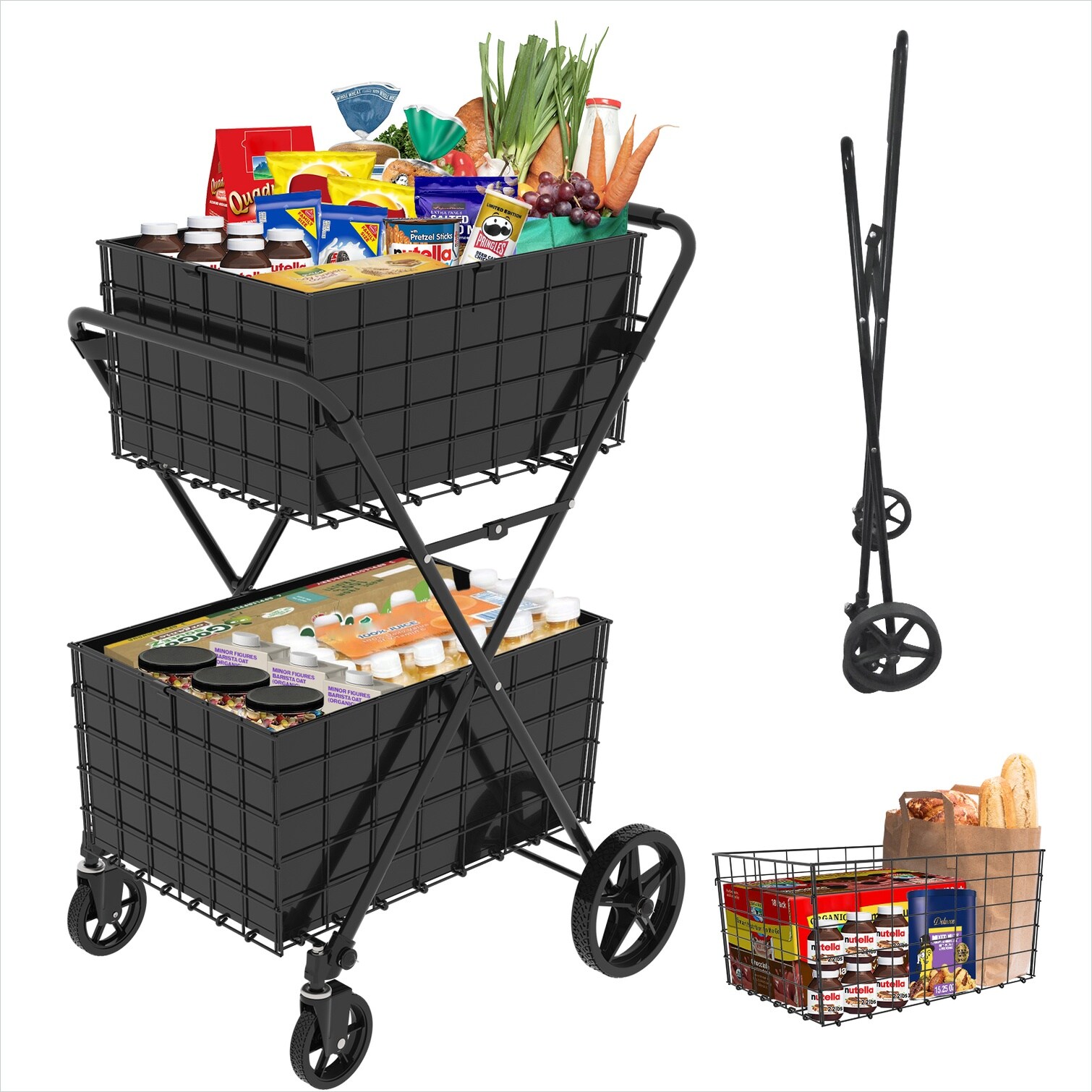 SunJet Hand Trucks and Dollies with Antique Black 43.3 x 20.8 x 2.9 ...