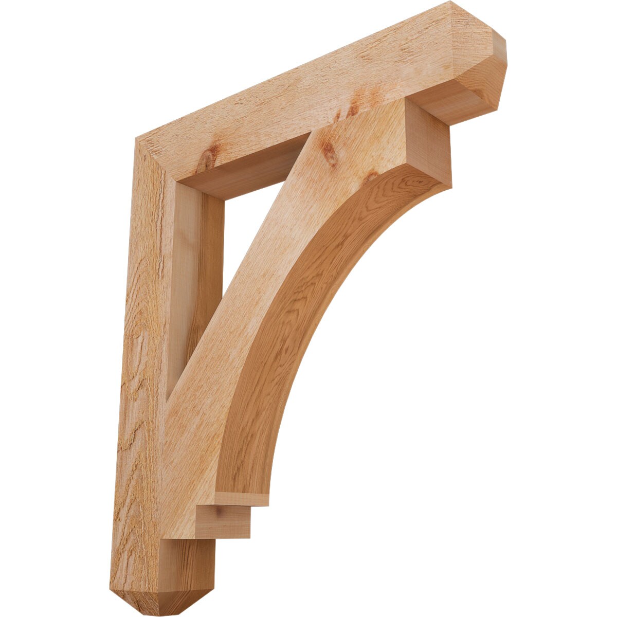 Ekena Millwork BKT04X24X28IMP04RWR Imperial craftsman rough sawn 4-in x 24-in x 28-in Western red cedar Brown Wood Standard bracket