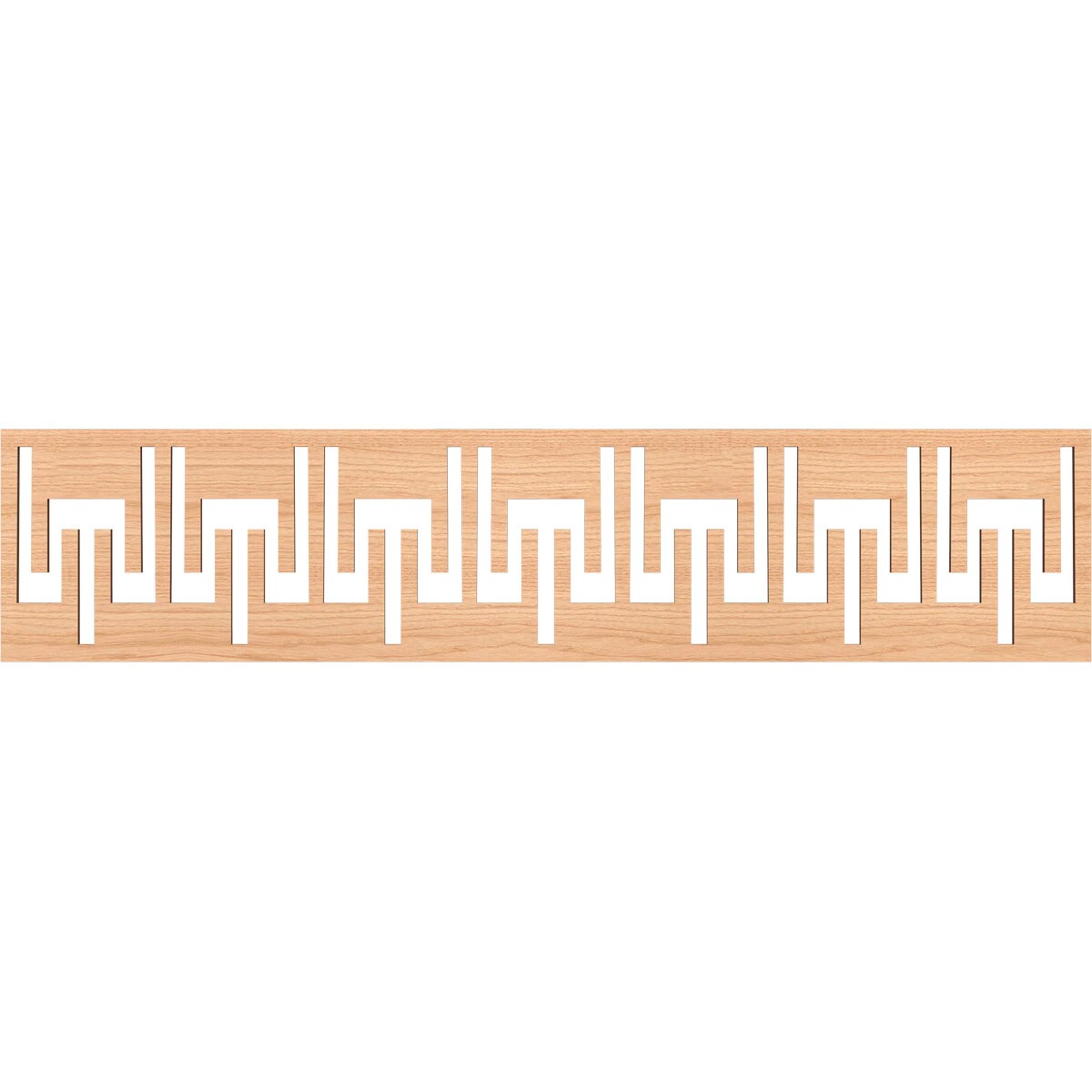 Ekena Millwork MLDA10X46VICHI Victory Fretwork Flat Trim 10-in x 3.9-ft Hickory Brown Unfinished 2156690 Pierced Wall Panel Moulding
