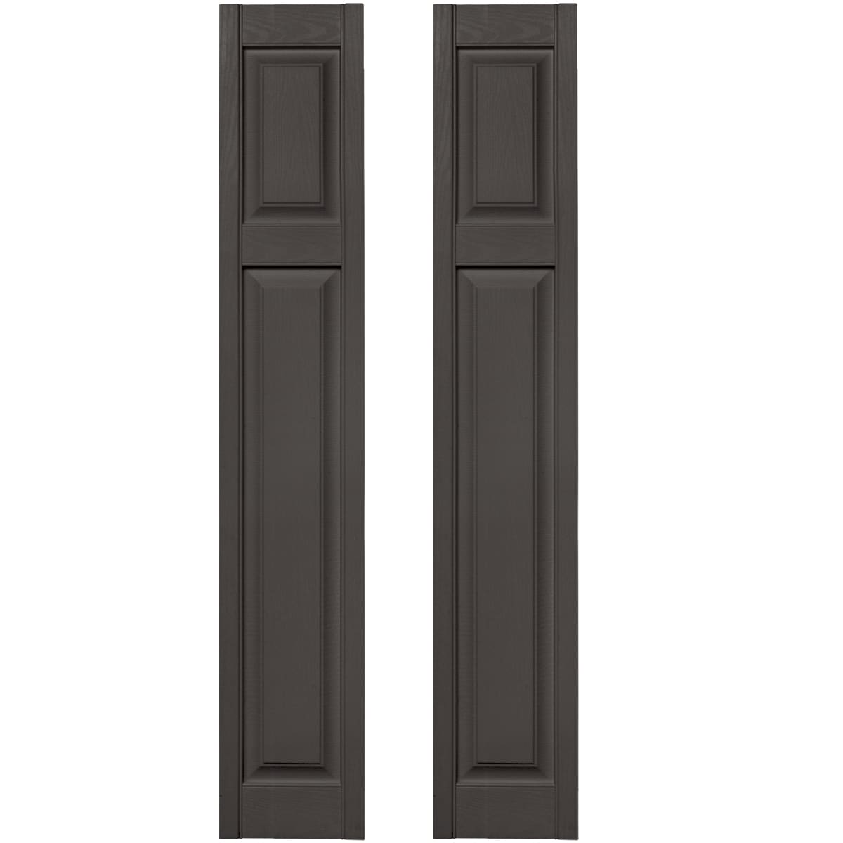 Vantage V4712167018 12-in W x 66.75-in H Charcoal Raised panel Exterior Shutters ( 1 -Pack )