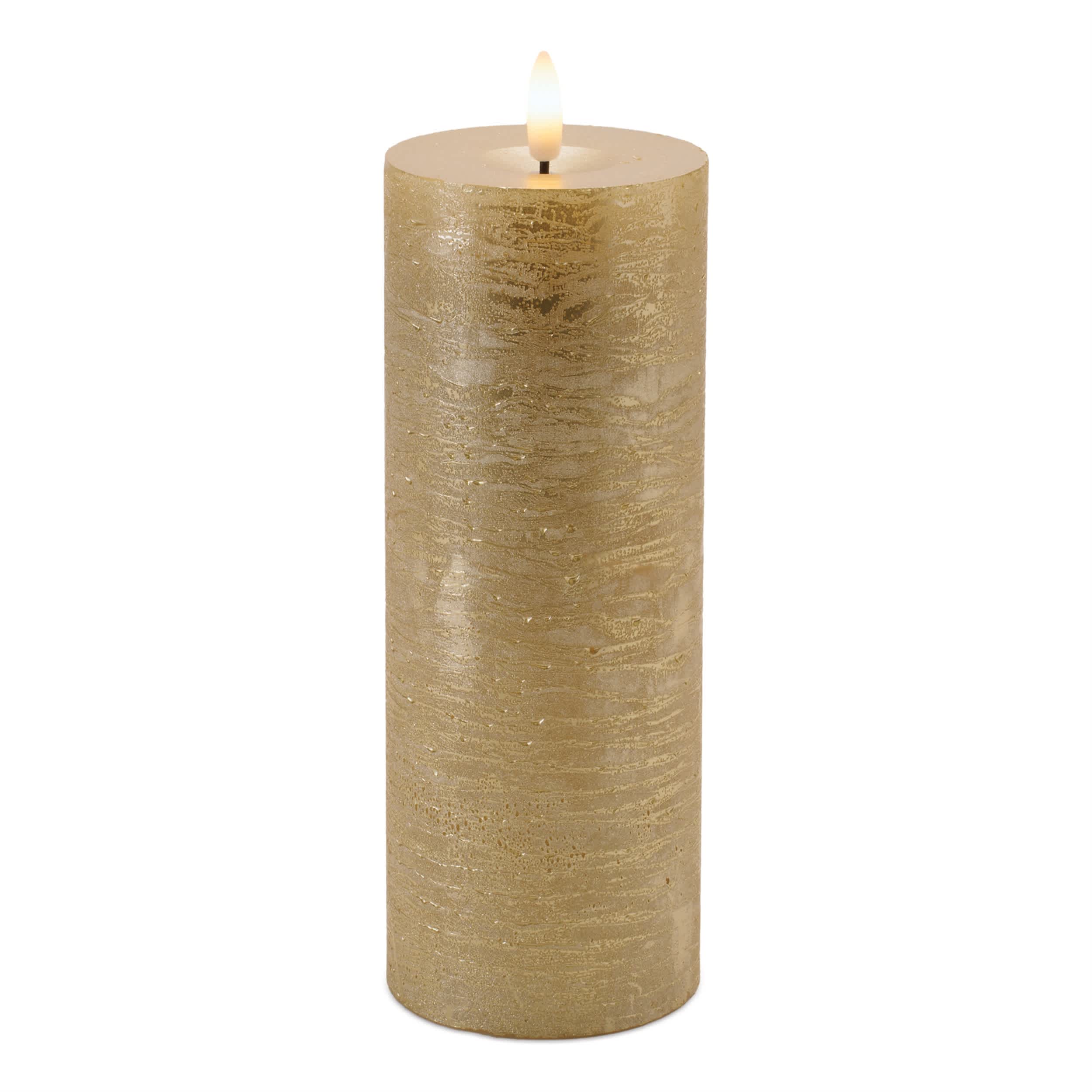 Melrose International Metallic FIA Wick LED Candle (Set of 2)