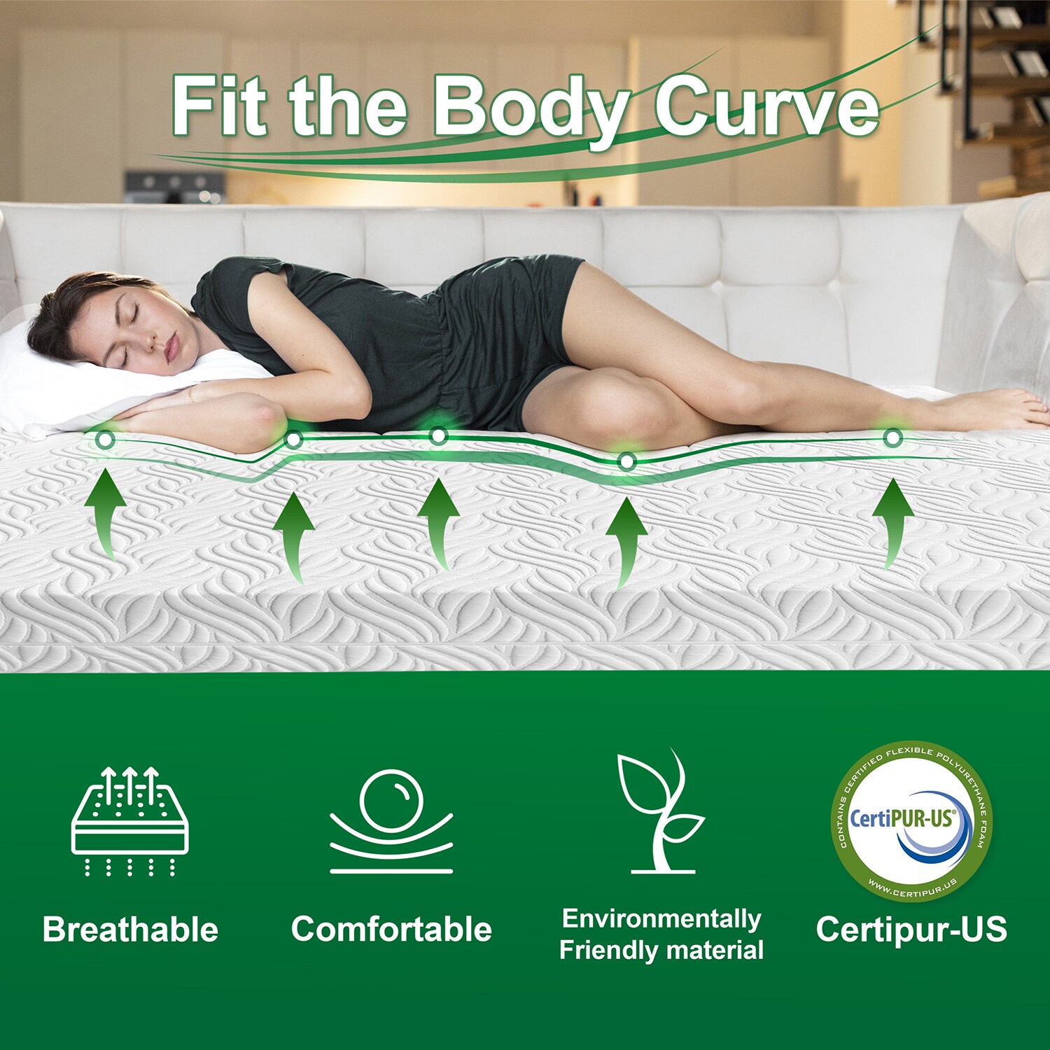 CURVED MATTRESS (memory foam)