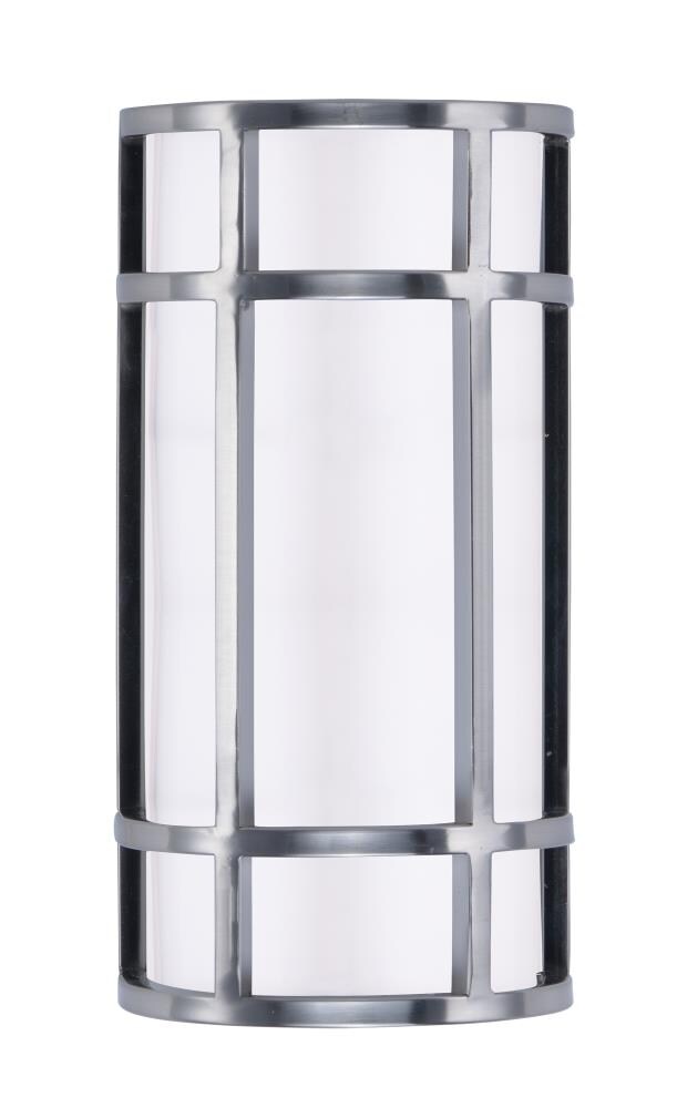 Maxim Lighting 55571WTSN Moon Ray 1 -Light 12-in H Satin Nickel Hardwired Integrated LED Outdoor Wall Light
