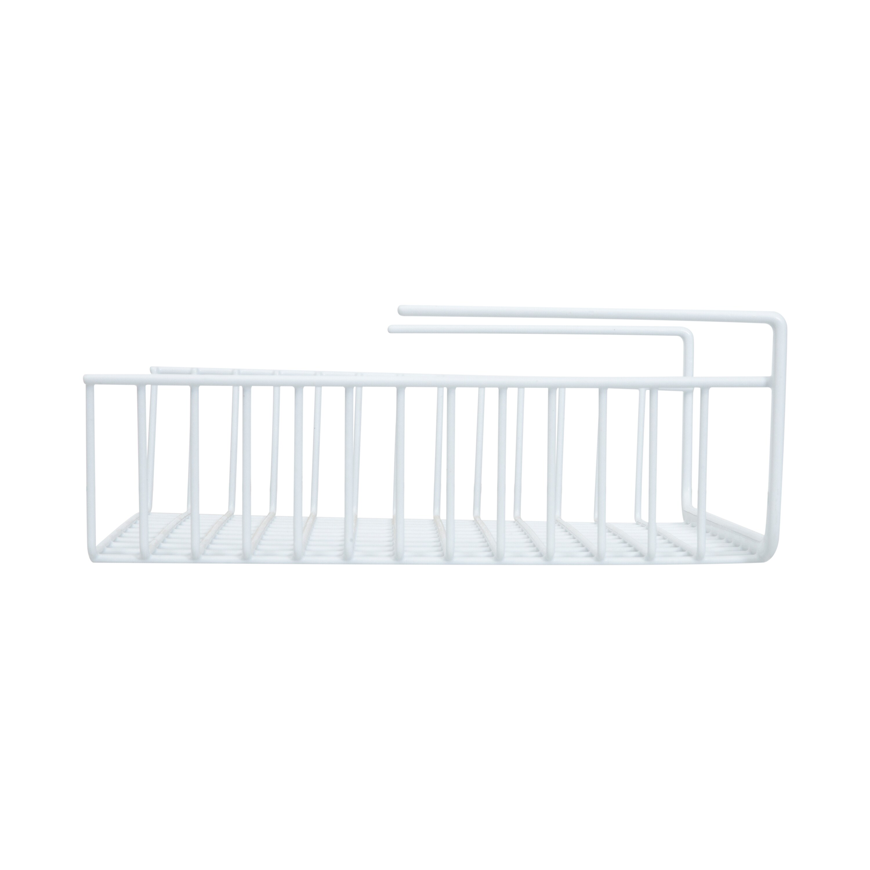 White Metal Under Cabinet Slide-Out Organizer Shelf
