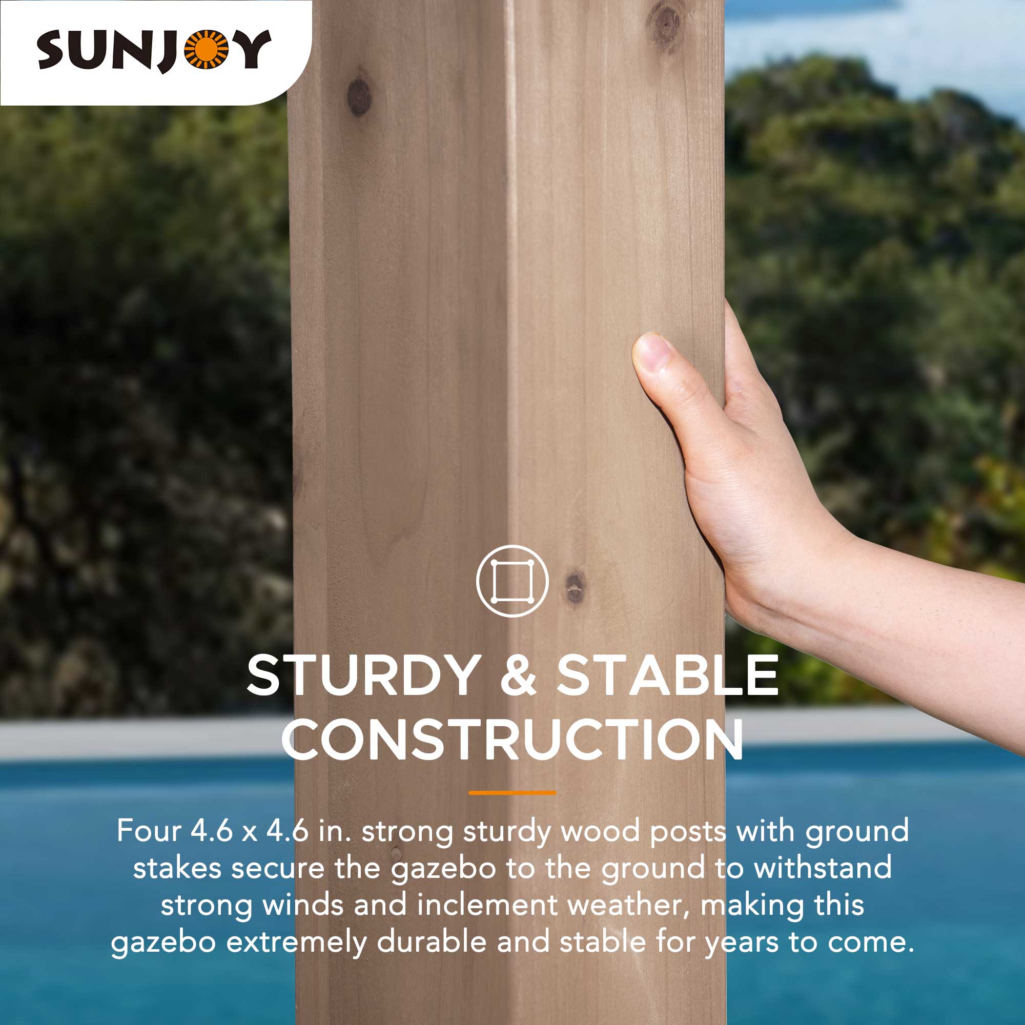 Sunjoy A102007650 Wood-Resin-Gazebos - View #8