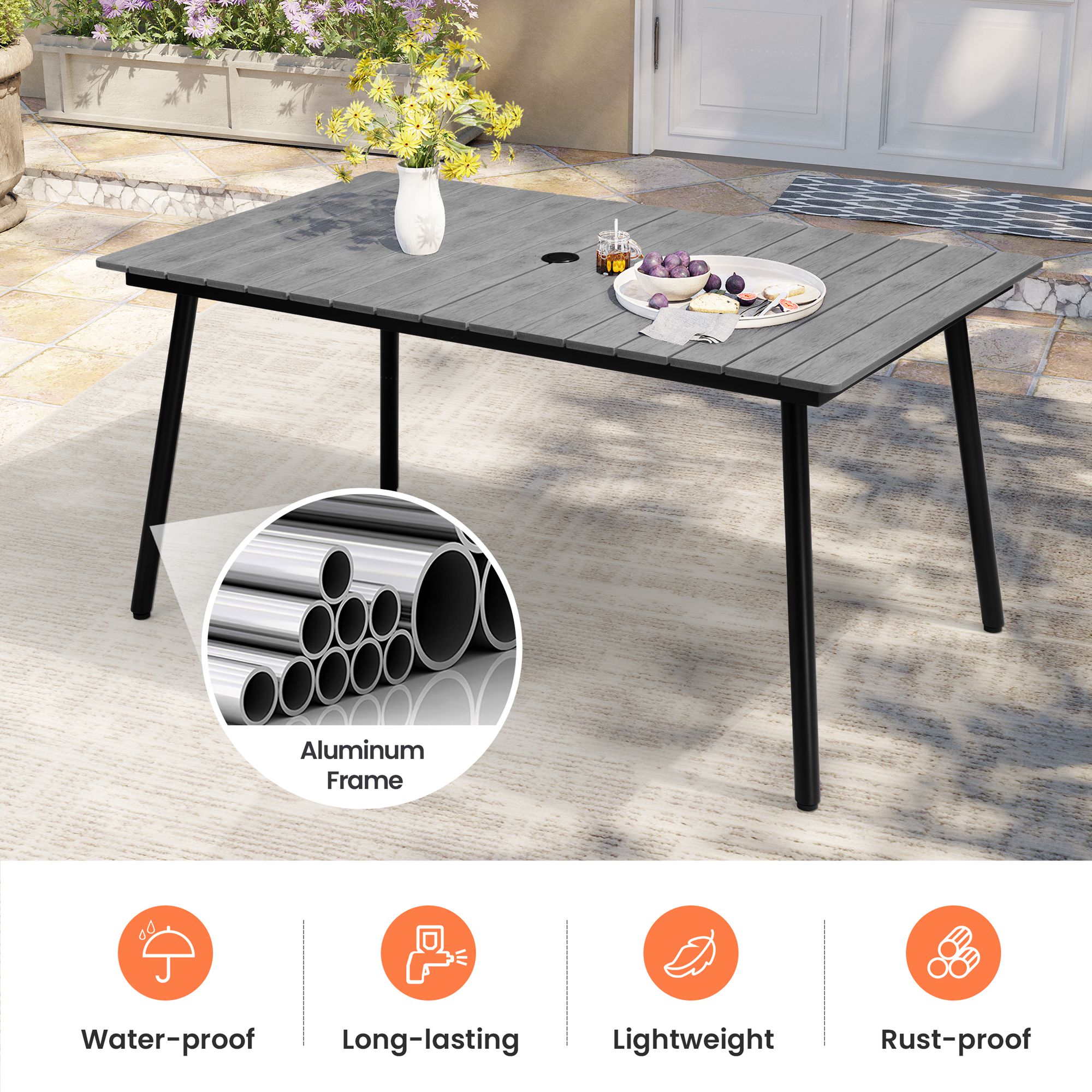 Pellebant PB-TB012GRY150 Patio-Tables - View #4