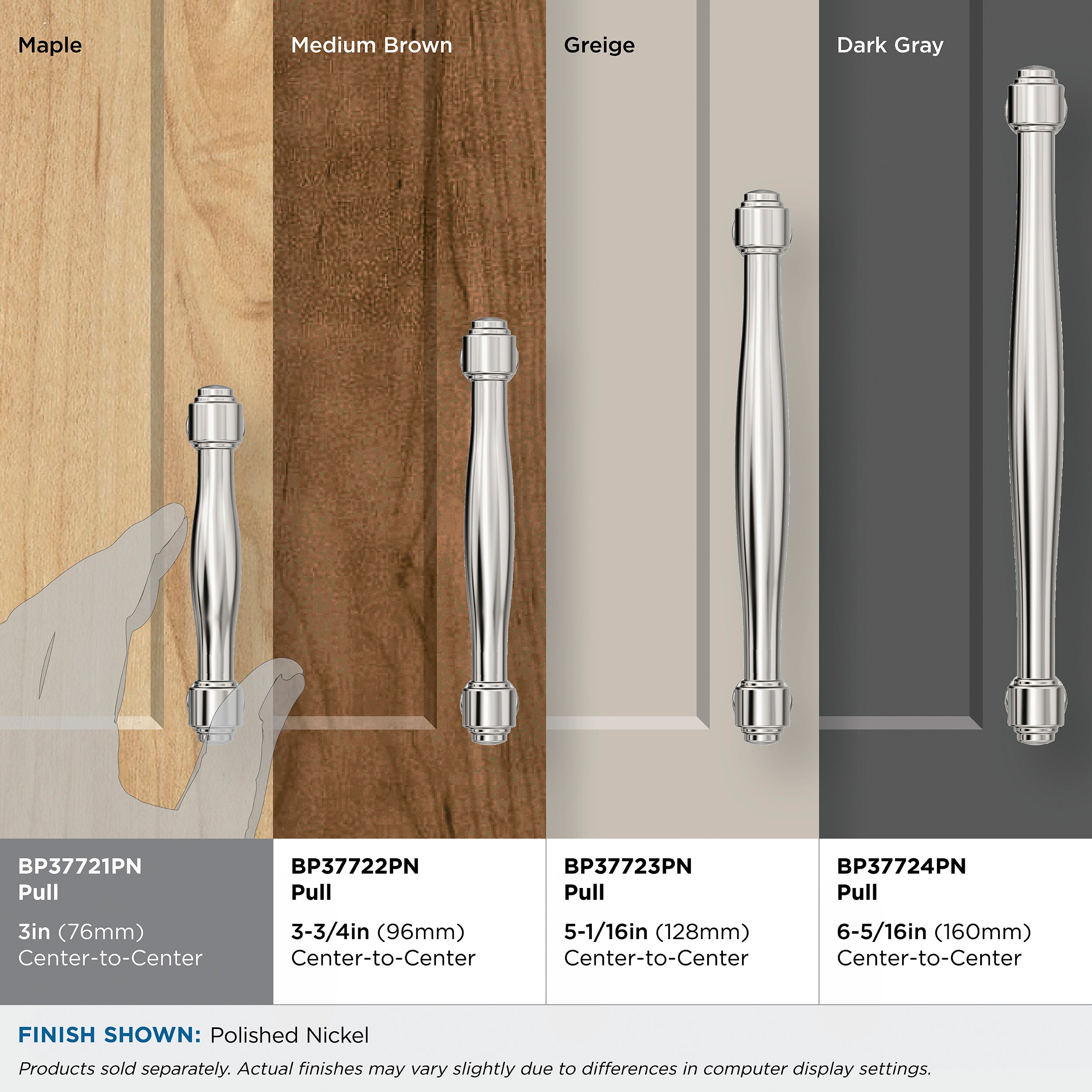 Amerock BP37721PN Cabinet-Pulls - View #7