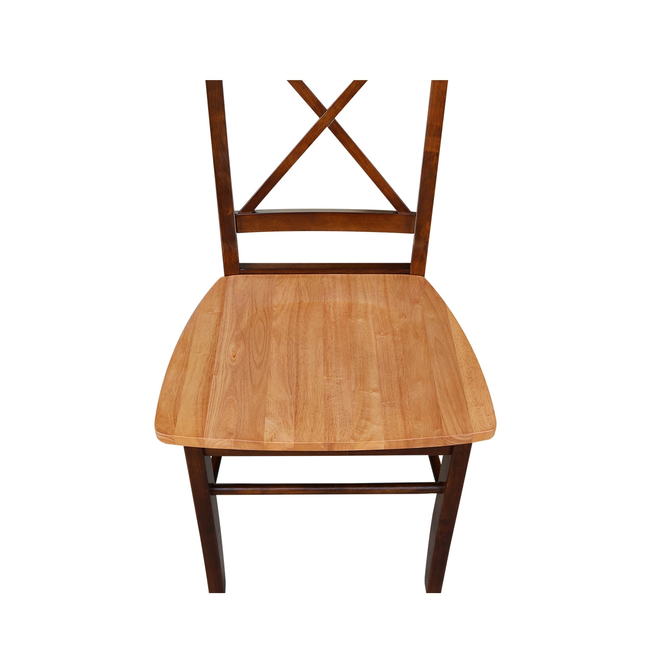 Cinnamon and Espresso Cross Back Wood Side Chair Set