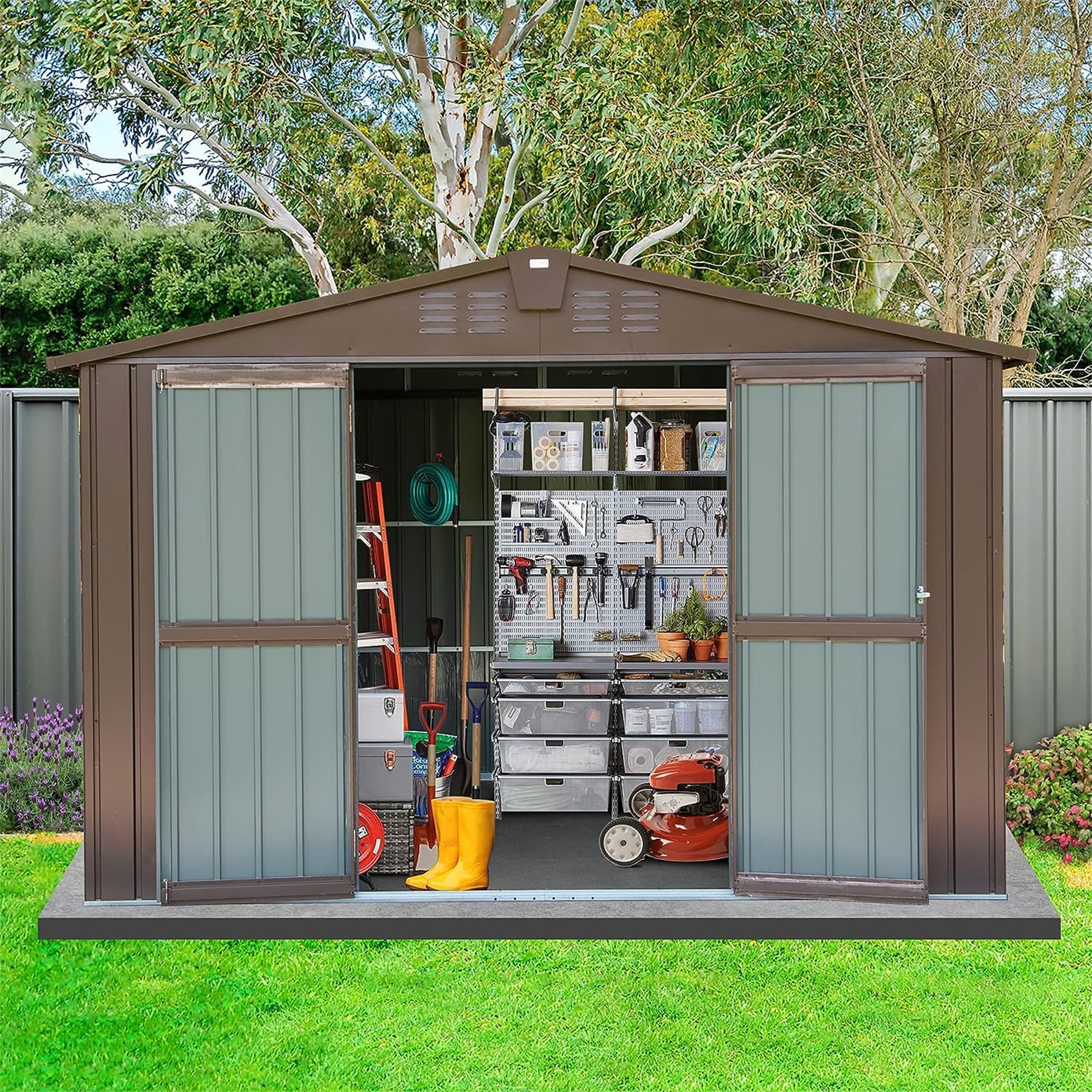 Clihome CL-TP71700196LBW Metal-Storage-Buildings-Sheds - View #3
