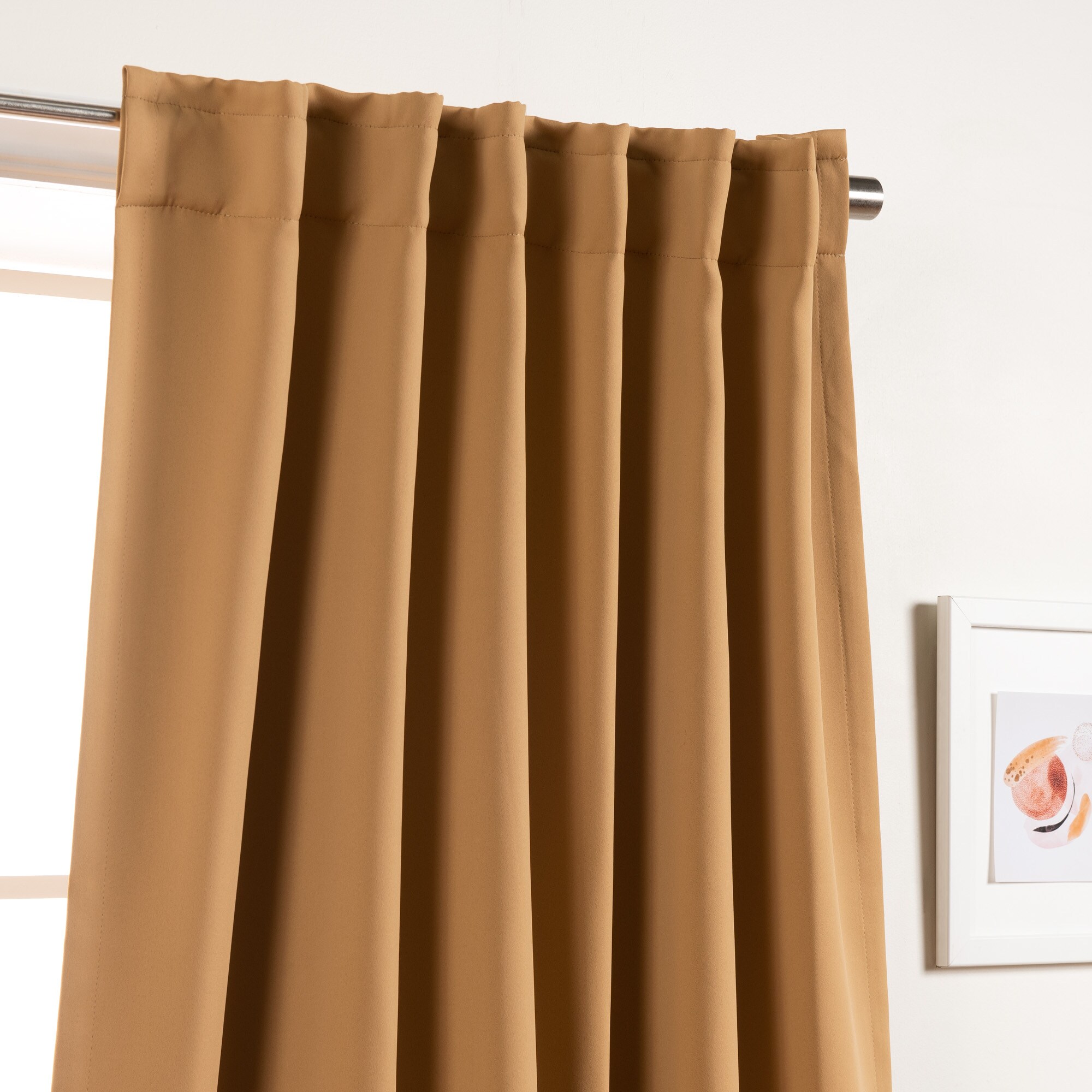 Best Home Fashion SOLID-108-WHEAT curtains - View #3