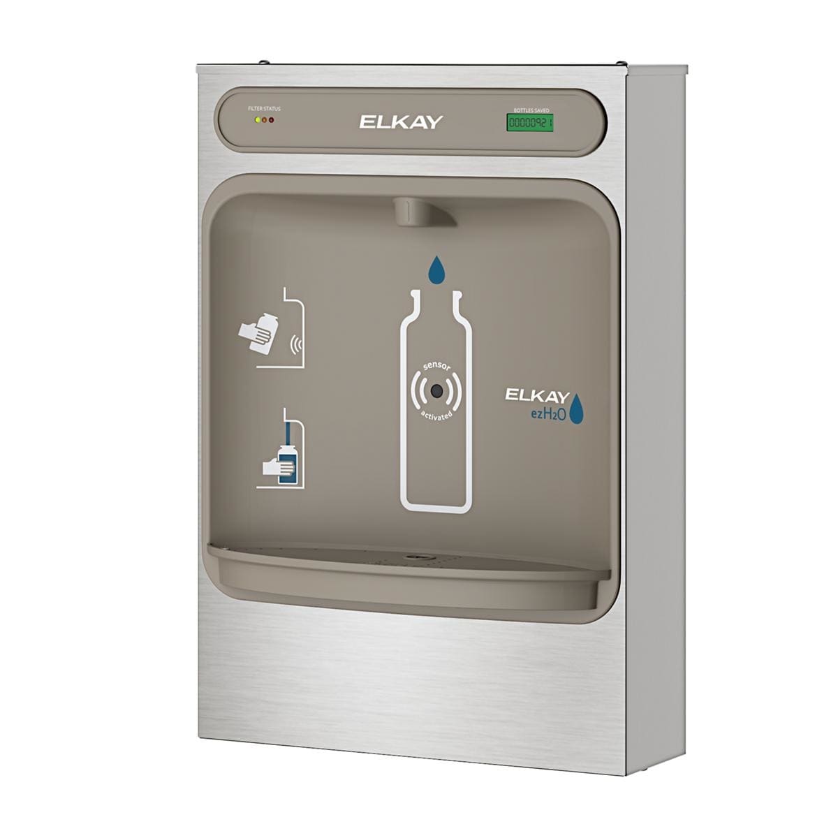 Elkay Bottle Filling Station Stainless Steel 1-Basin Motion Sensor ...