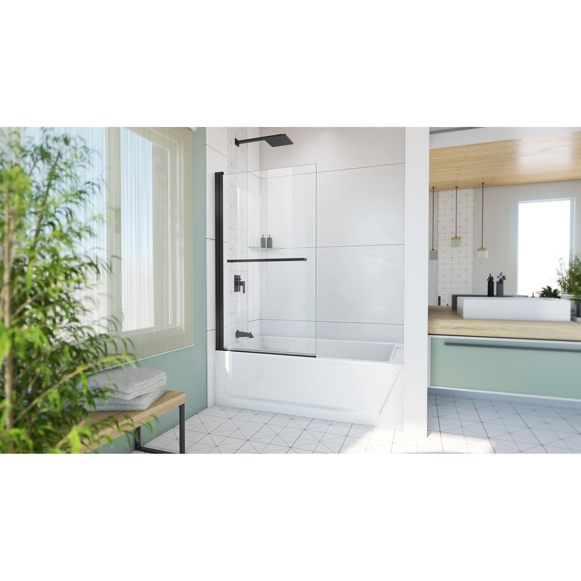 DreamLine SD-373458Q-09 Bathtub-Doors - View #3