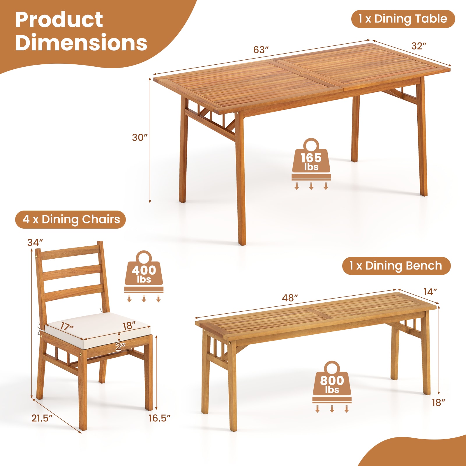CALVON WMH-PA385A Patio-Dining-Sets - View #3