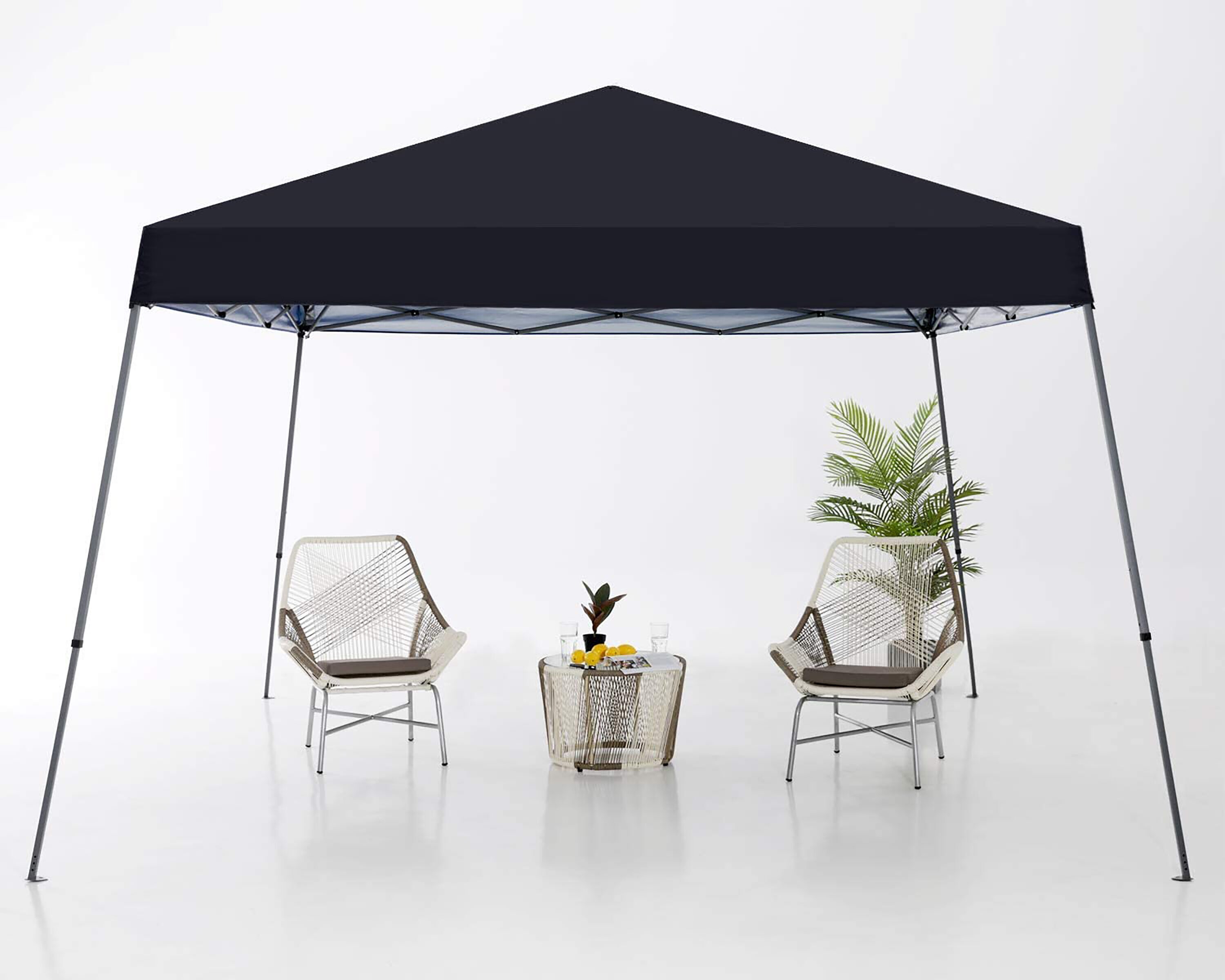 ABCCANOPY 10-ft X 10-ft Rectangle Black Pop-up Canopy At Lowes.com