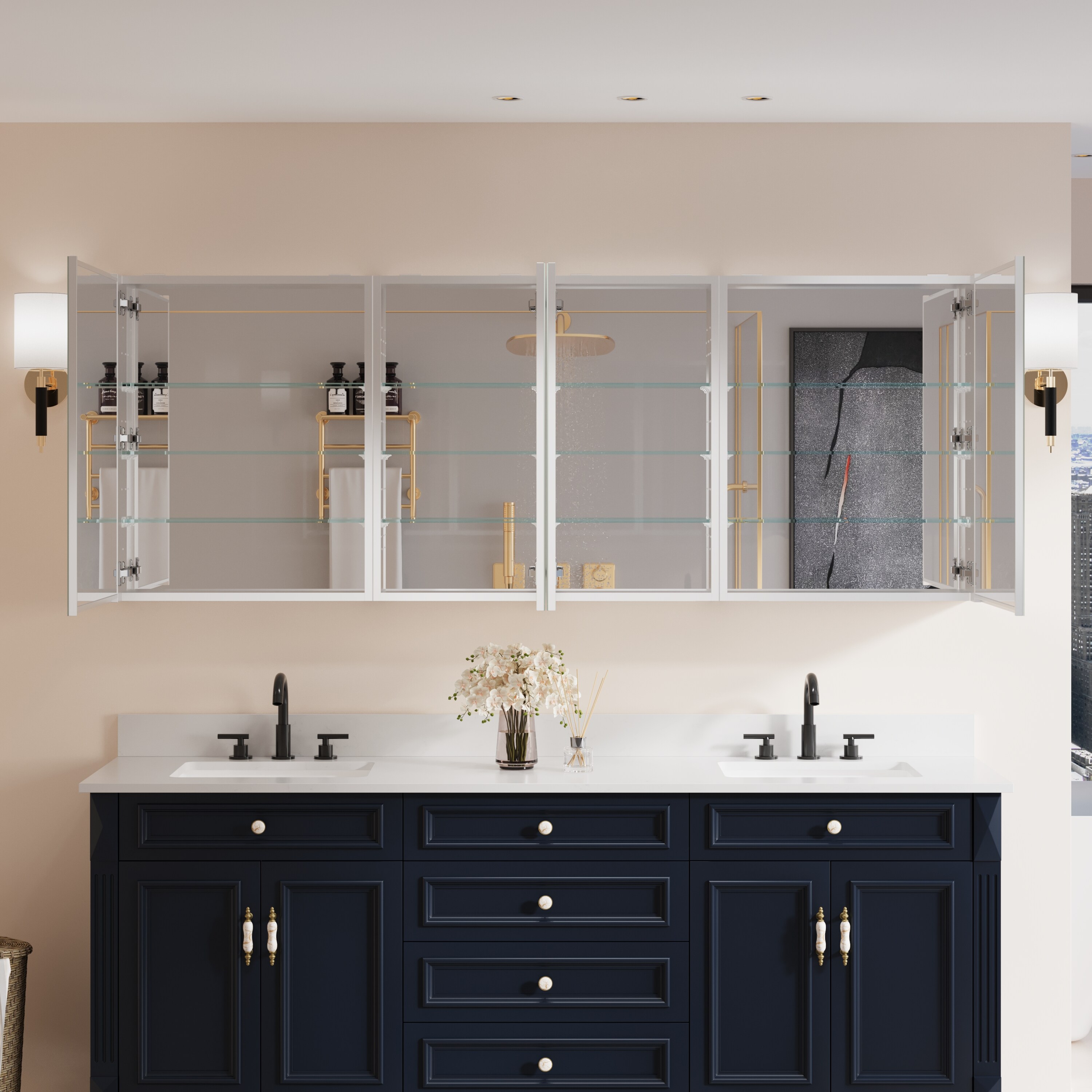 Forclover HBM-3630L Bathroom-Medicine-Cabinets - View #4