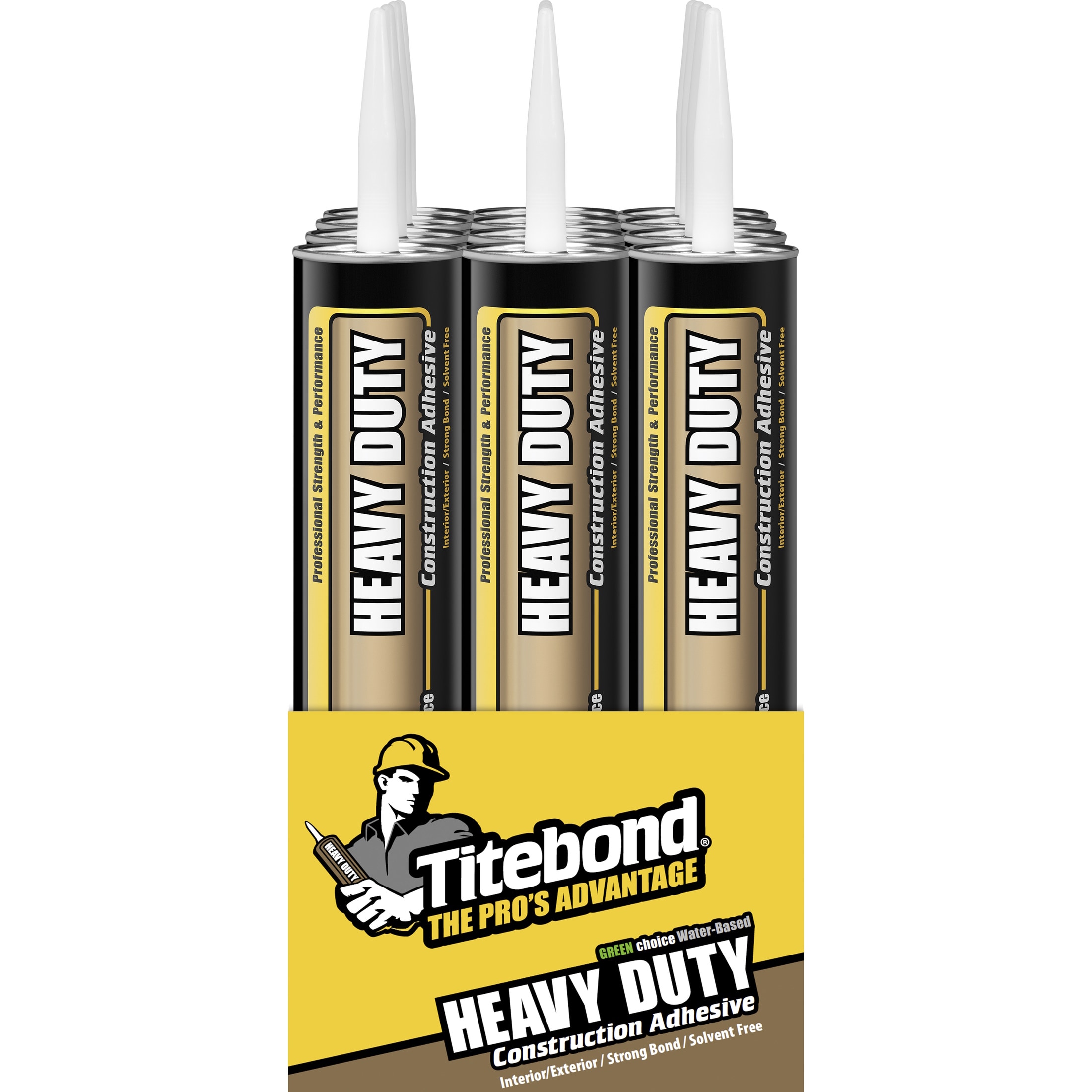 Titebond 7472 Contractor Grade Heavy Duty Polymer-based Off-white Multi-use Interior/Exterior Construction Adhesive ( 28-fl oz ) 12 -Pack