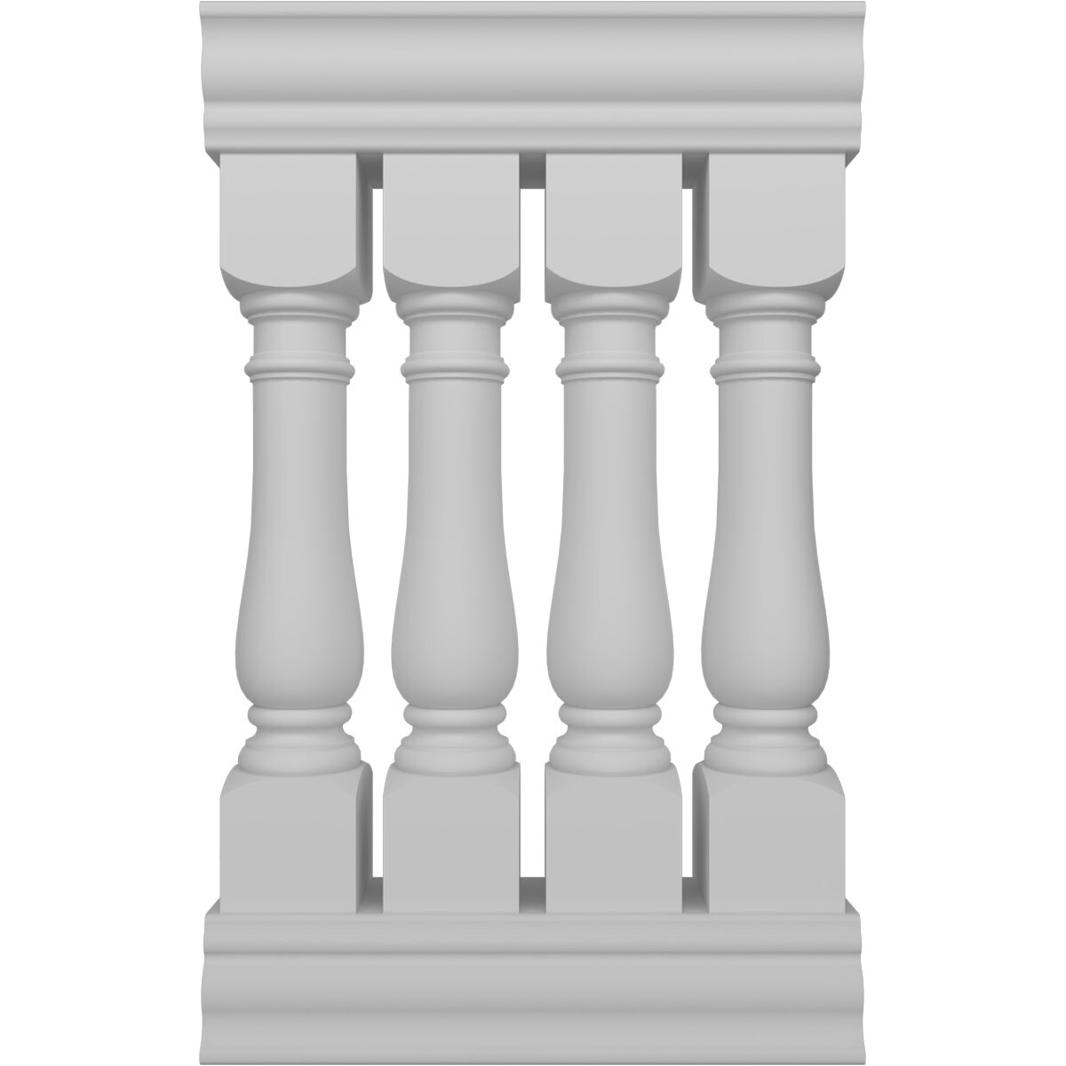 Ekena Millwork BALK42X024OXN FiberThane 2-Feet x 42-Inches Oxford Fiberglass Deck Rail Kit
