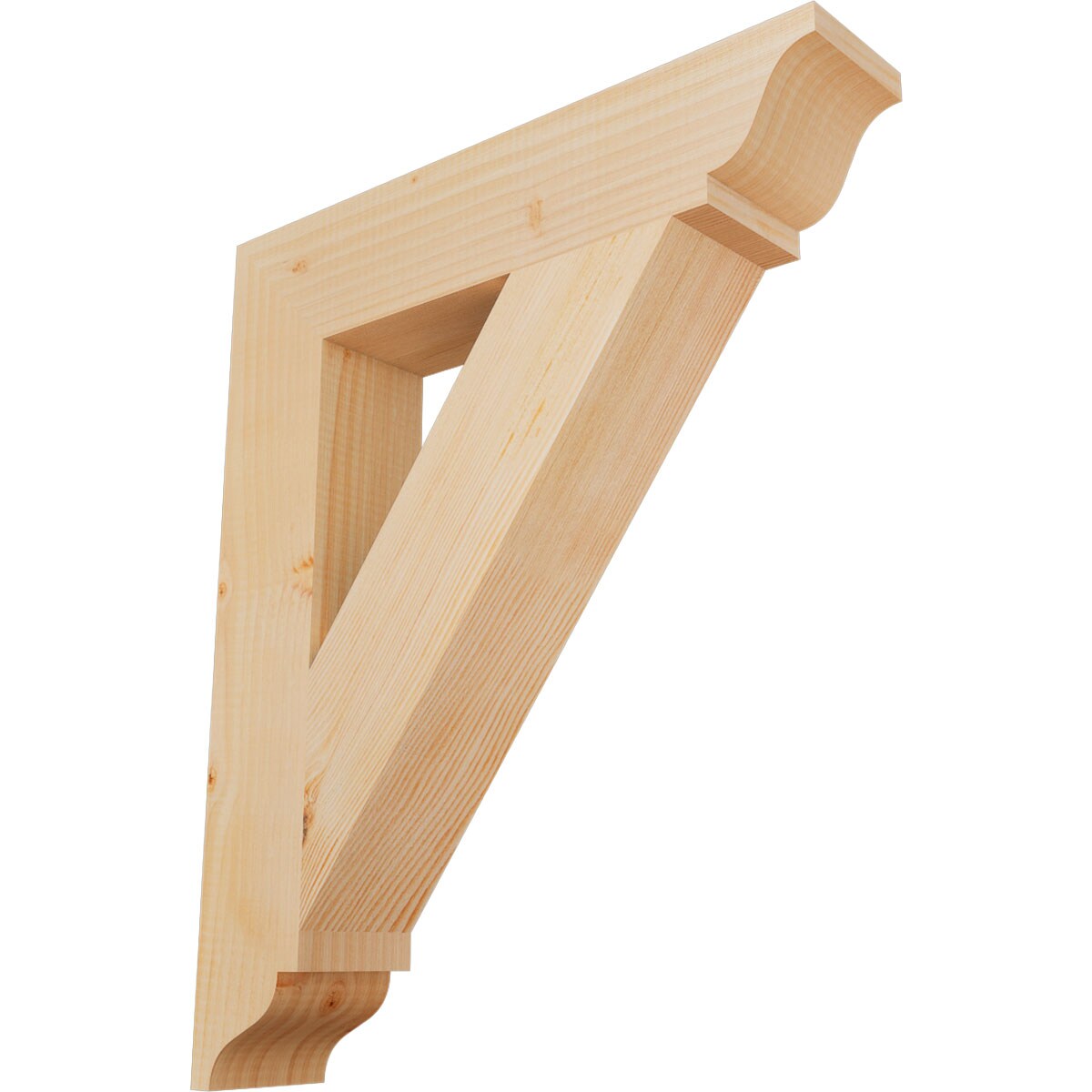Ekena Millwork BKT04X20X24TRA01SDF Traditional traditional smooth 3-1/2-in x 20-in x 24-in Douglas fir Brown Wood Standard bracket