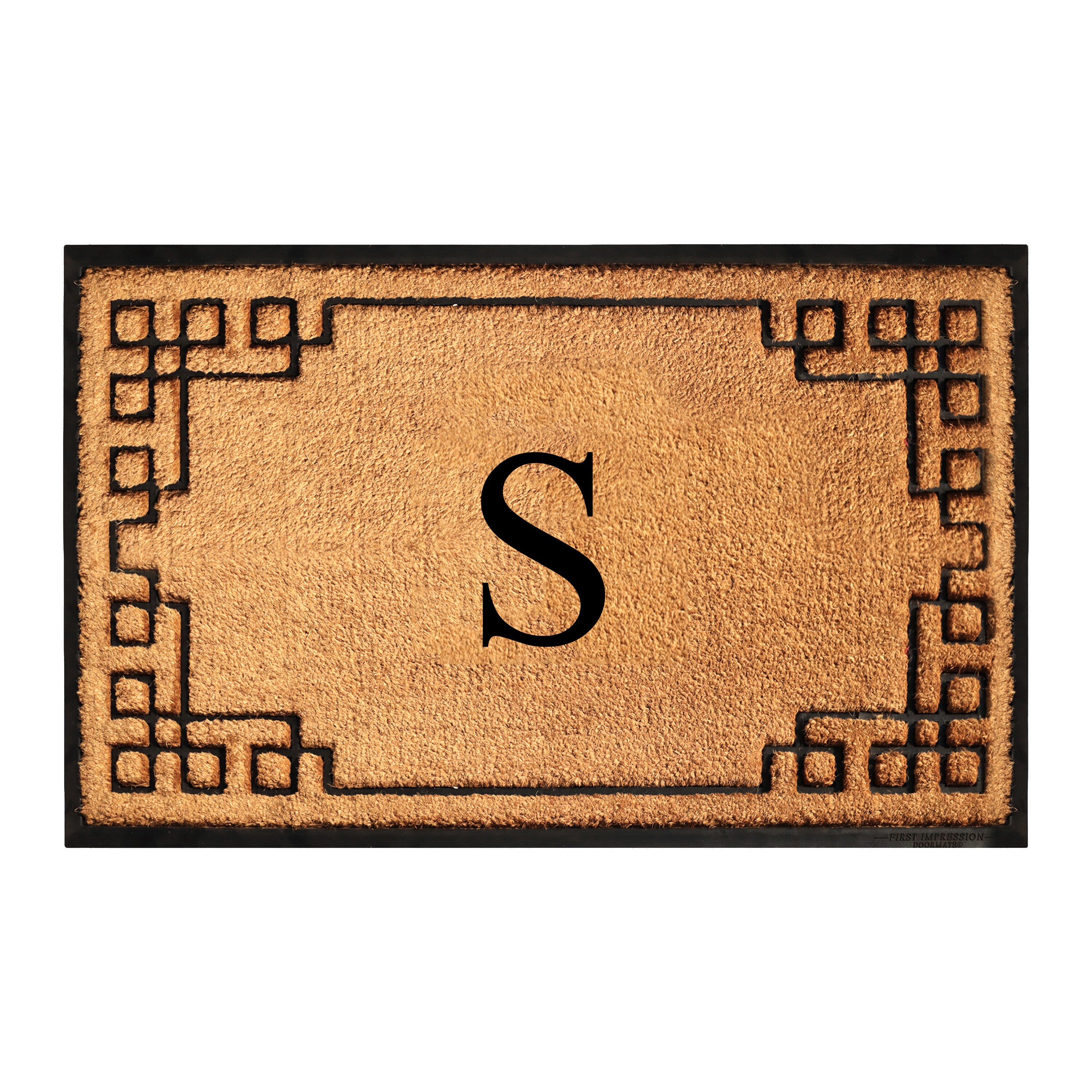 A1 Home Collections  Natural Coir and Rubber Large Door Mat 30x48 Inches Heavy Duty Dirt Trapping Long-Lasting Entrance Doormat S