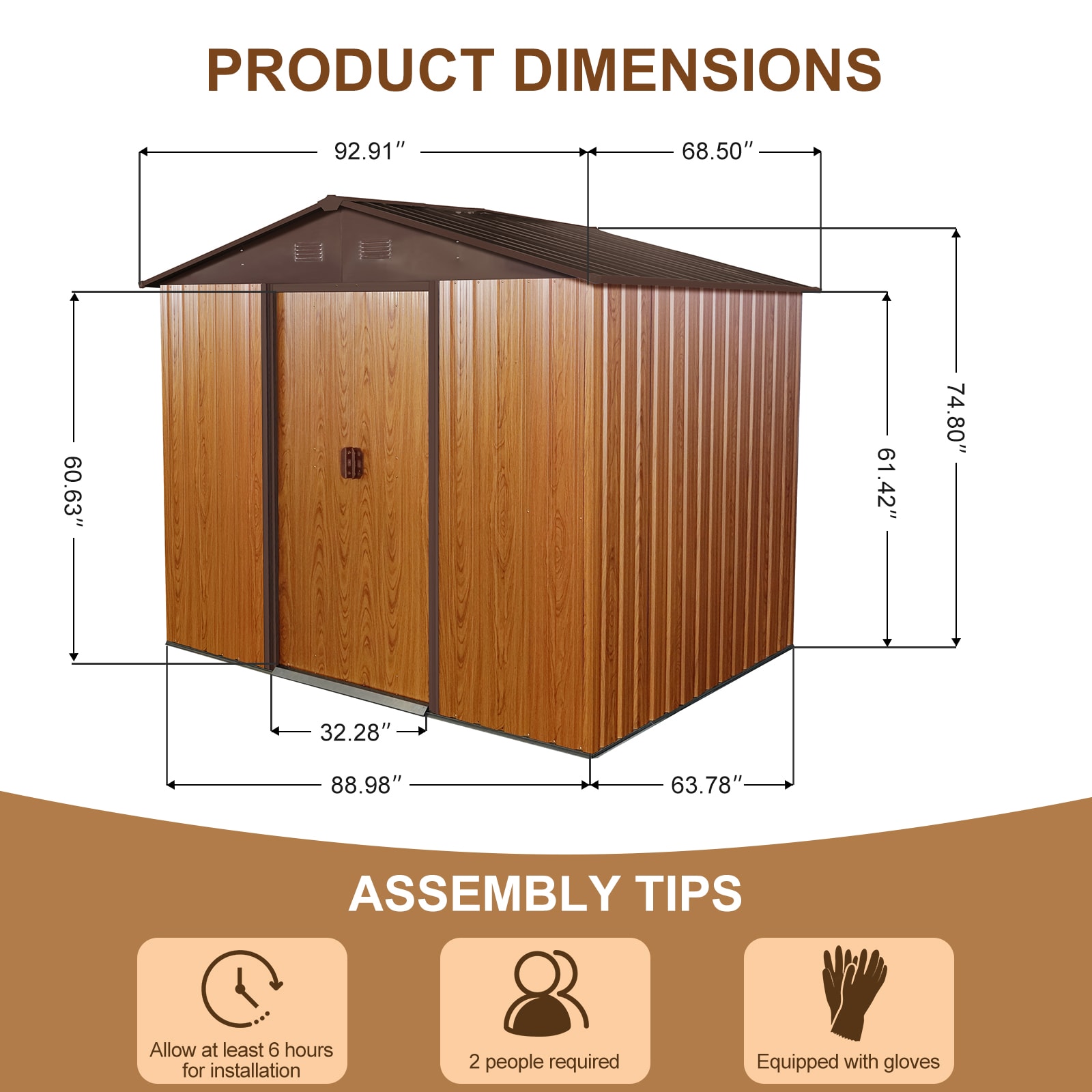 Xspracer ML-OS572WP Metal-Storage-Buildings-Sheds - View #2