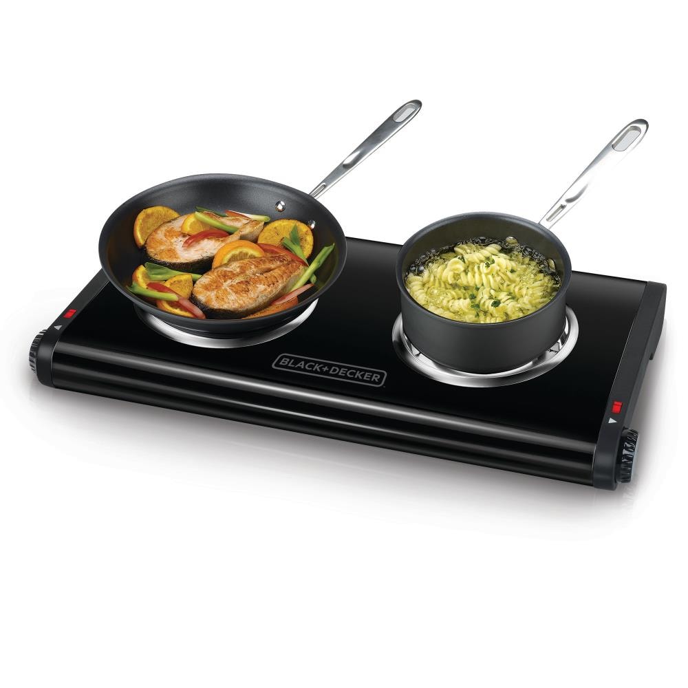 BLACK+DECKER  2 Elements Metal Electric Hot Plate in the Hot Plates  department at 