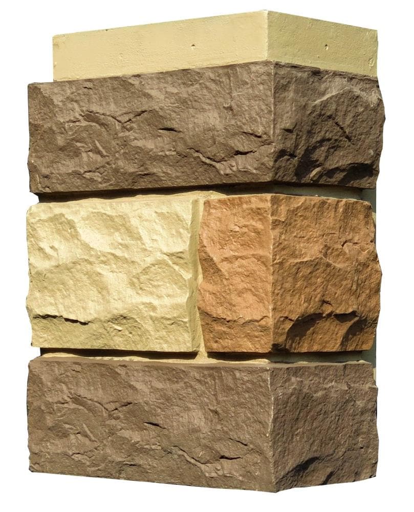 NextStone RR-OC-NEM-4 Random rock 5.16 Linear feet New England mocha Faux stone veneer