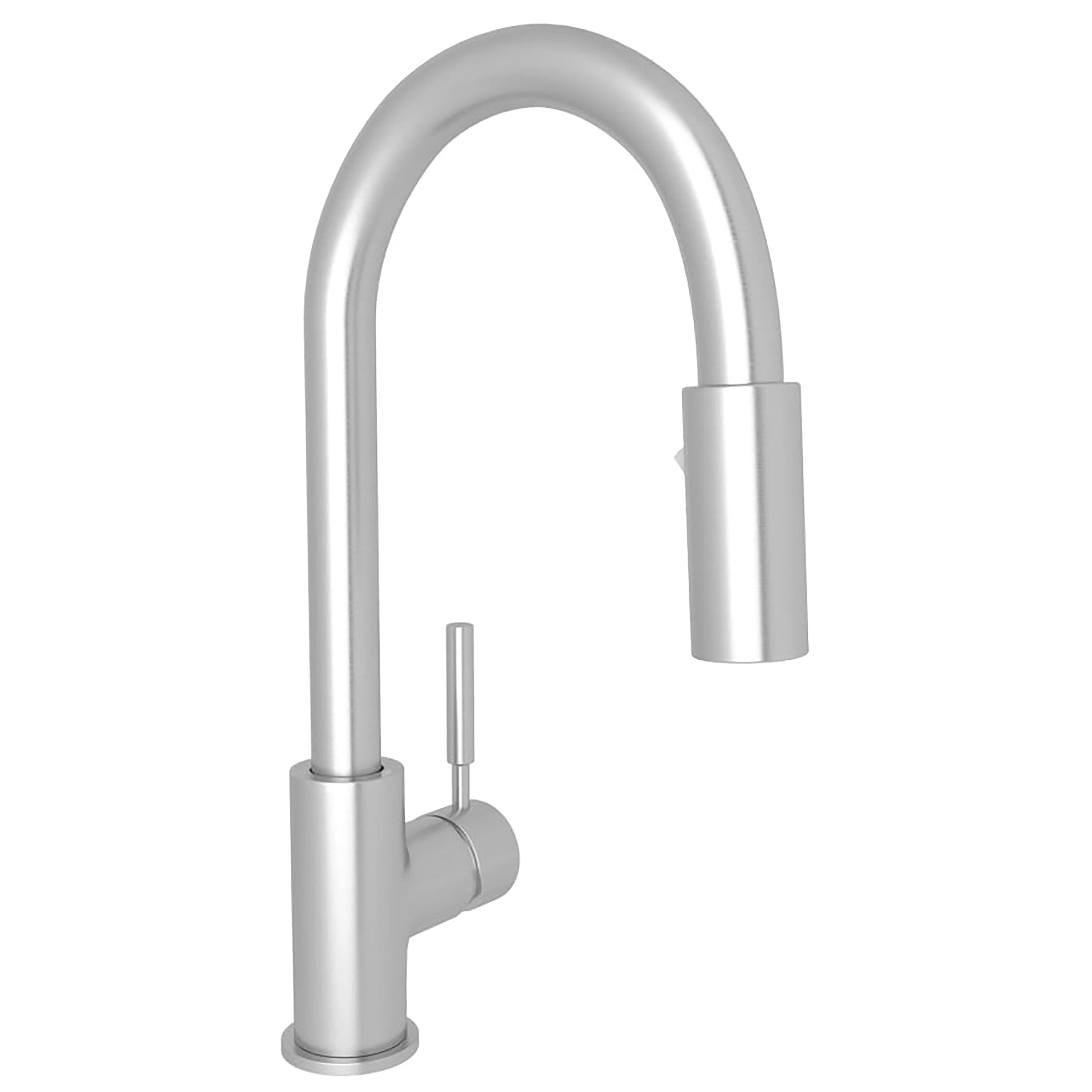 Rohl R7519SB Brushed Stainless Steel Single Handle Deck-mount Kitchen Faucet with Sprayer