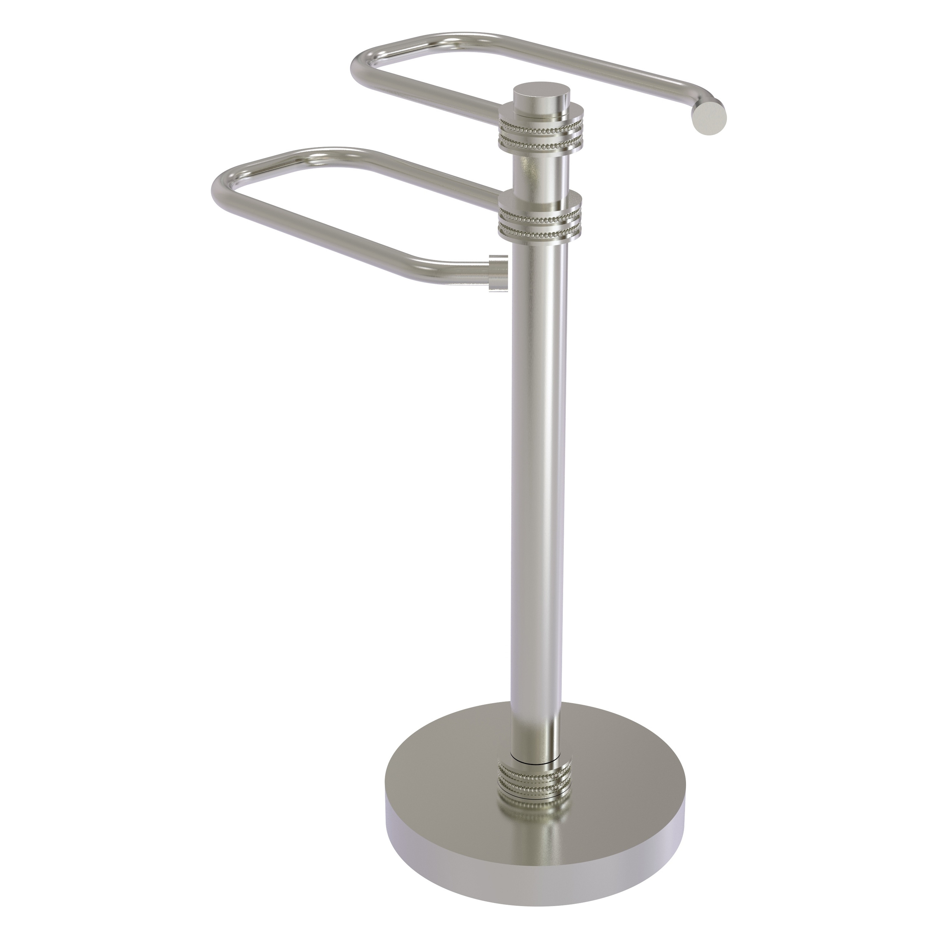 Allied Brass Satin Nickel Freestanding Towel Rack 8.5-in x 15-in x 7.3 ...