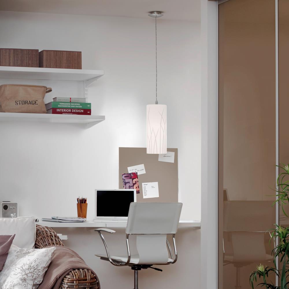 Rivato Chrome and Frosted Glass Mini Pendant Light