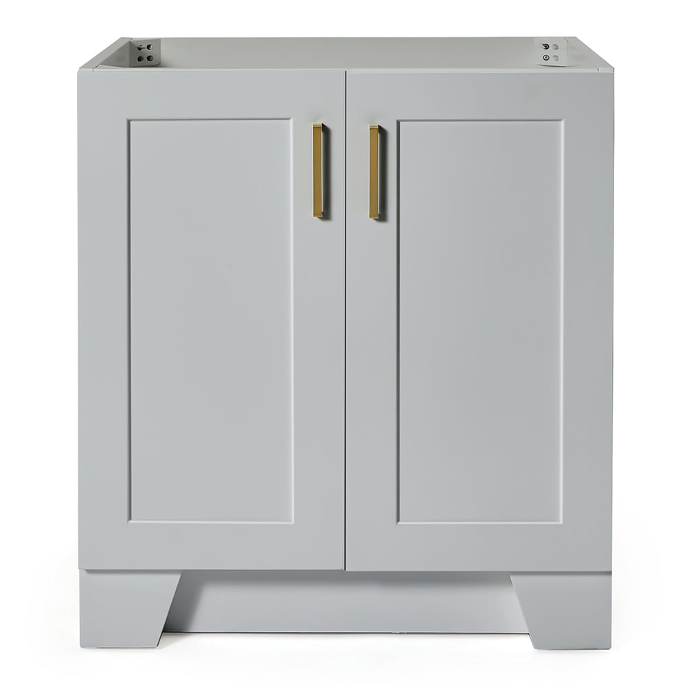 ARIEL Q030S-BC-GRY Taylor 30-in Gray Bathroom Vanity Base Cabinet without Top