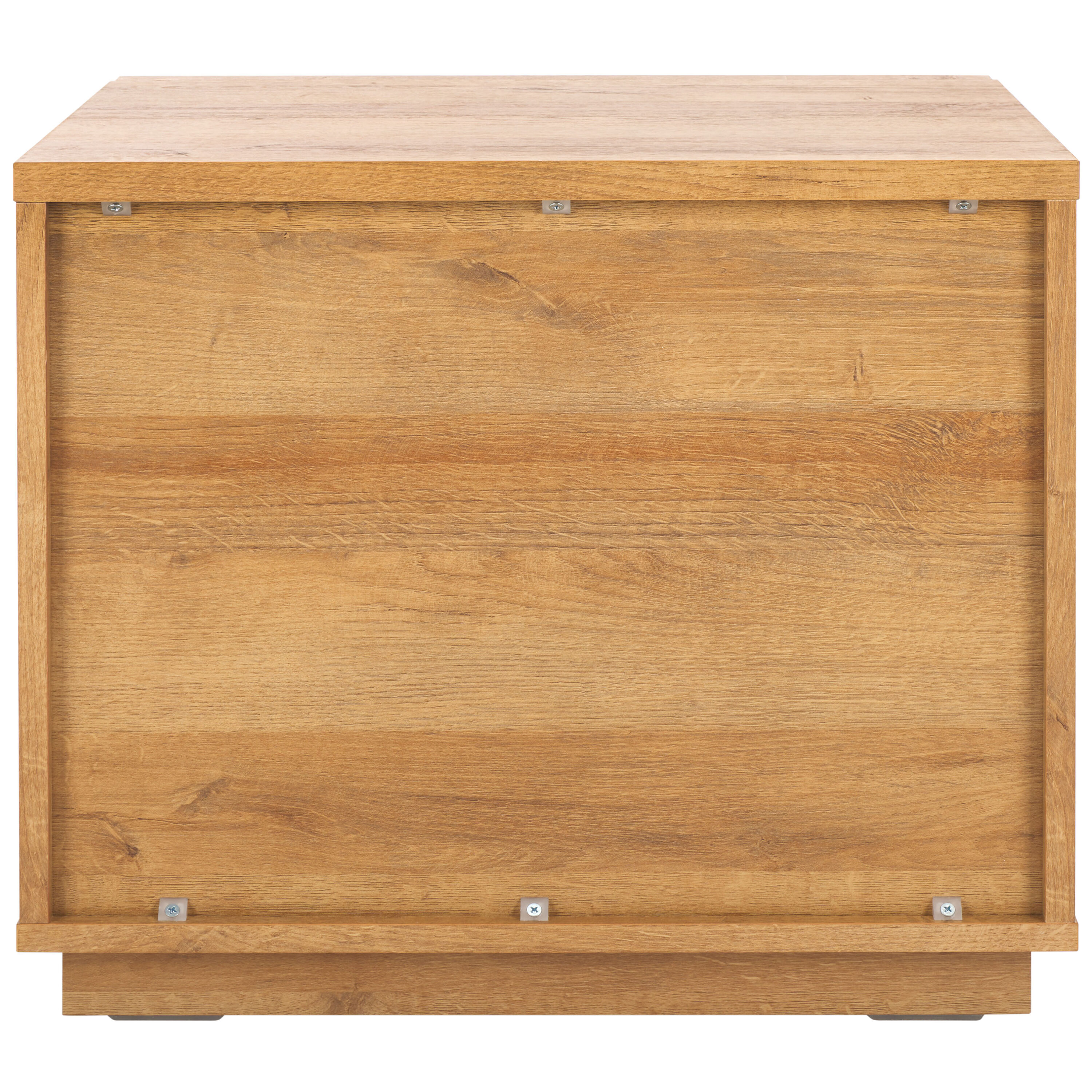 Averi Rustic Oak 2-Drawer Slatted Nightstand