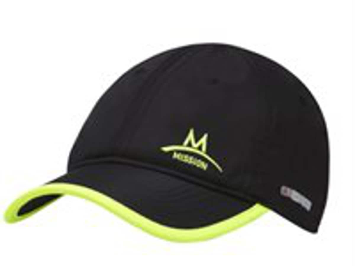 Mission Adult Unisex Black and Green Polyester Baseball Cap in the