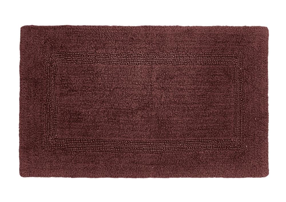 Better Trends Racine Stone Wash Bath Rug 21-in x 34-in Navy Cotton Bath Rug  in the Bathroom Rugs & Mats department at