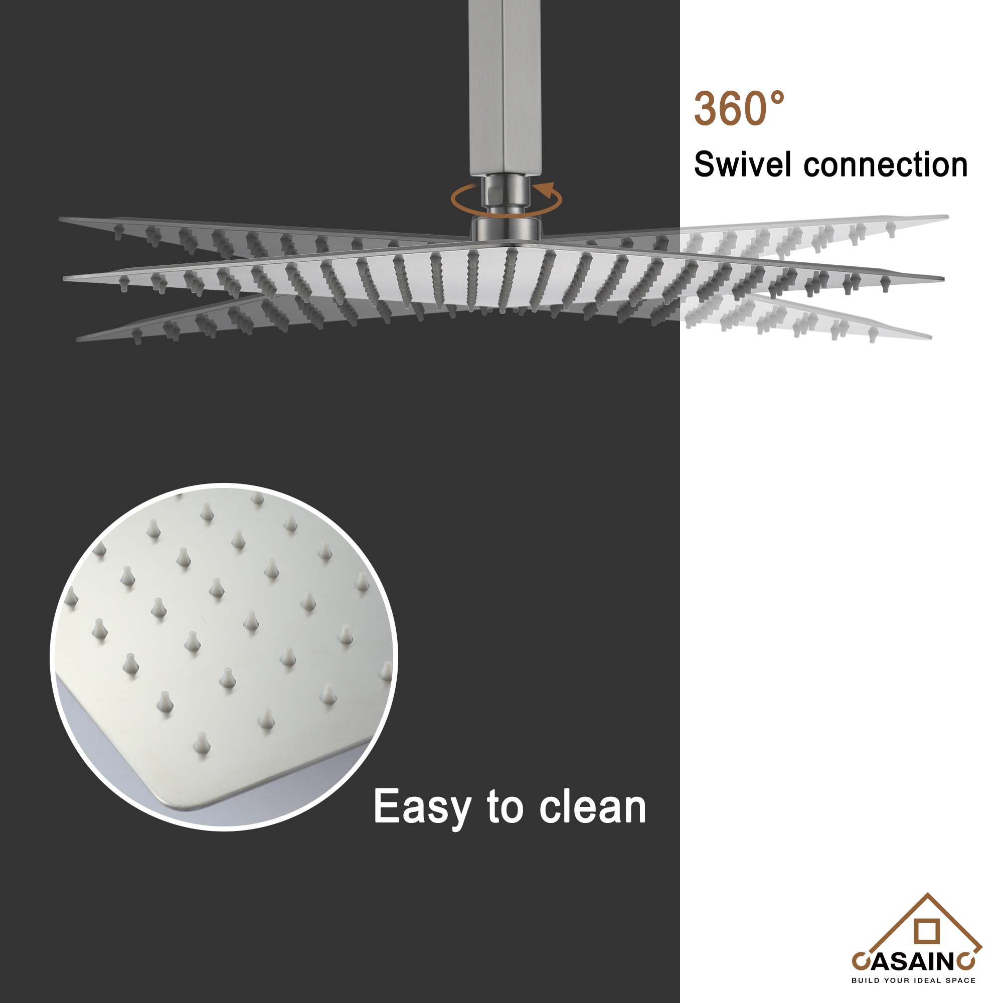 CASAINC CS3623-12BN Showerhead-Bar-Panels - View #6