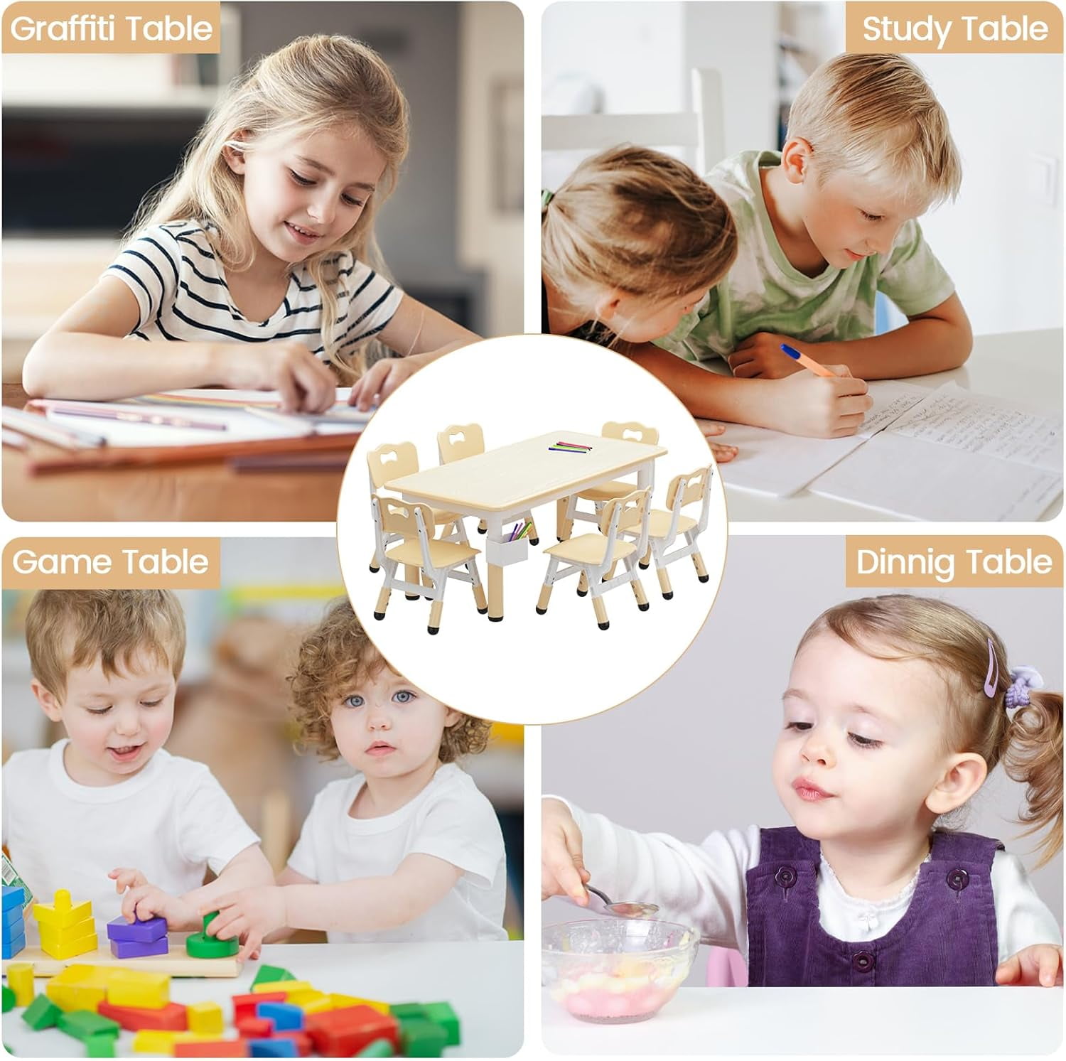 IdealHouse WEHHZ-H6284TXWCBGL Kids-Play-Tables - View #7