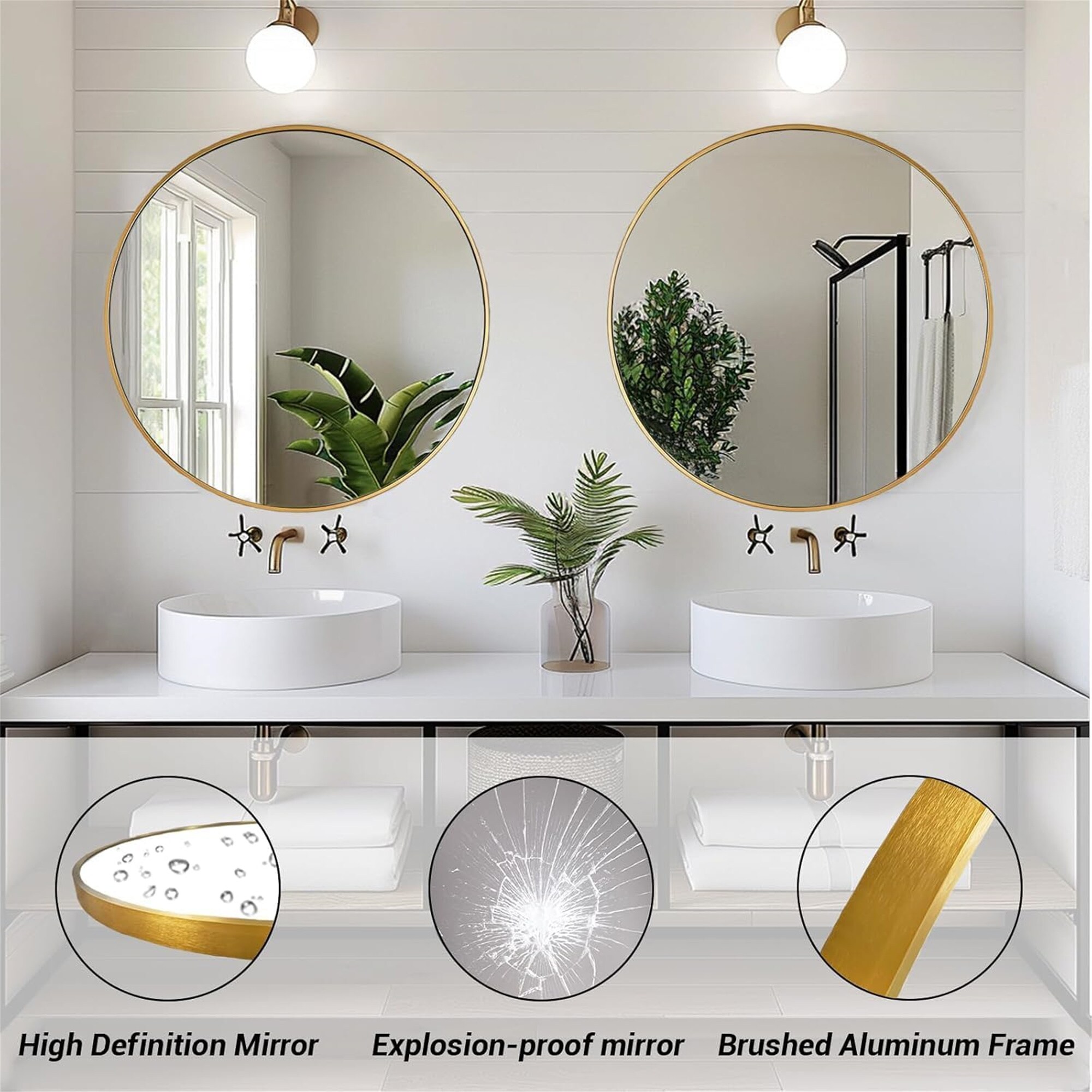BABOOM BOM-10612BK-CO Framed-Bath-Mirrors - View #4