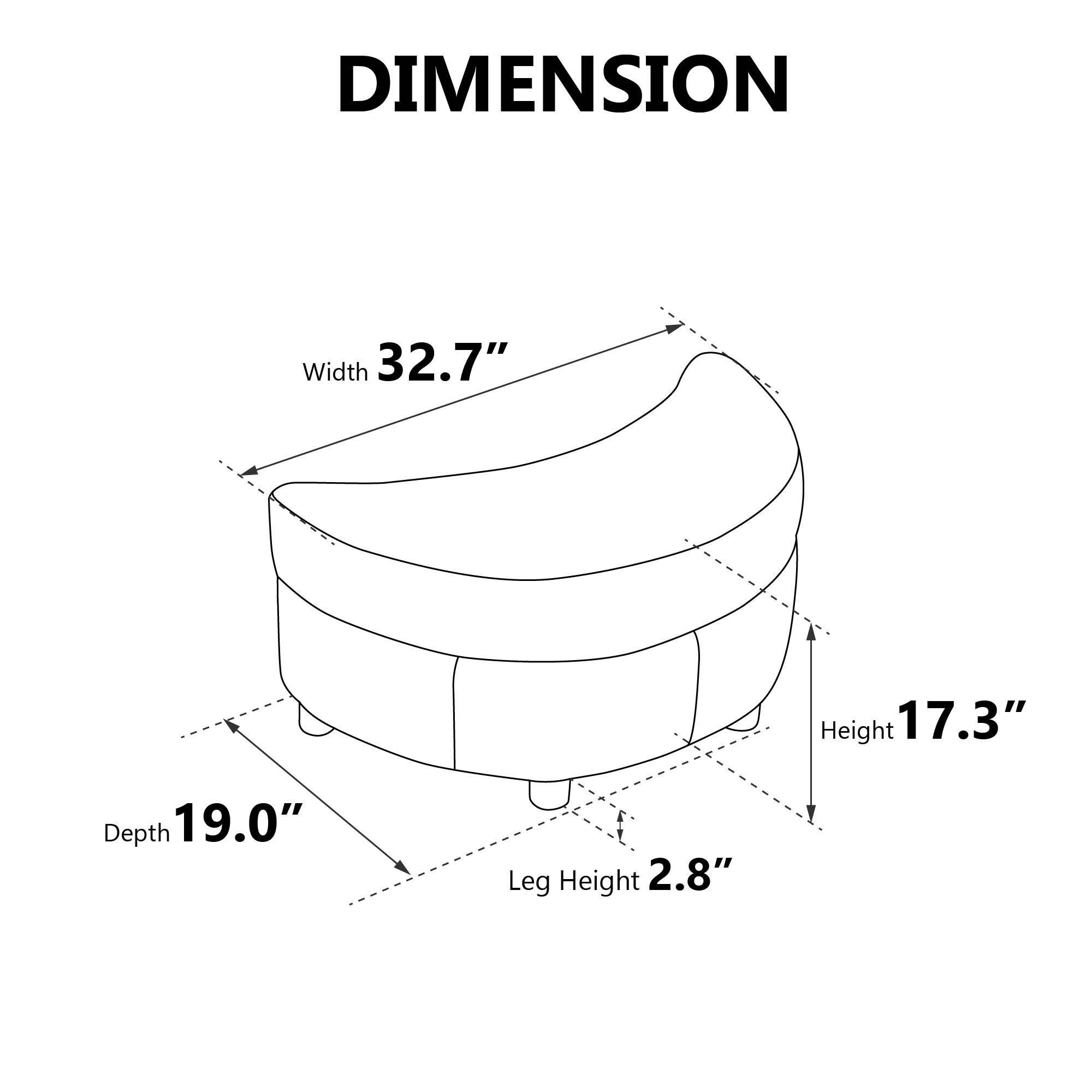 Hrinhom HC-W4001-BEIGE Indoor-Ottomans - View #6