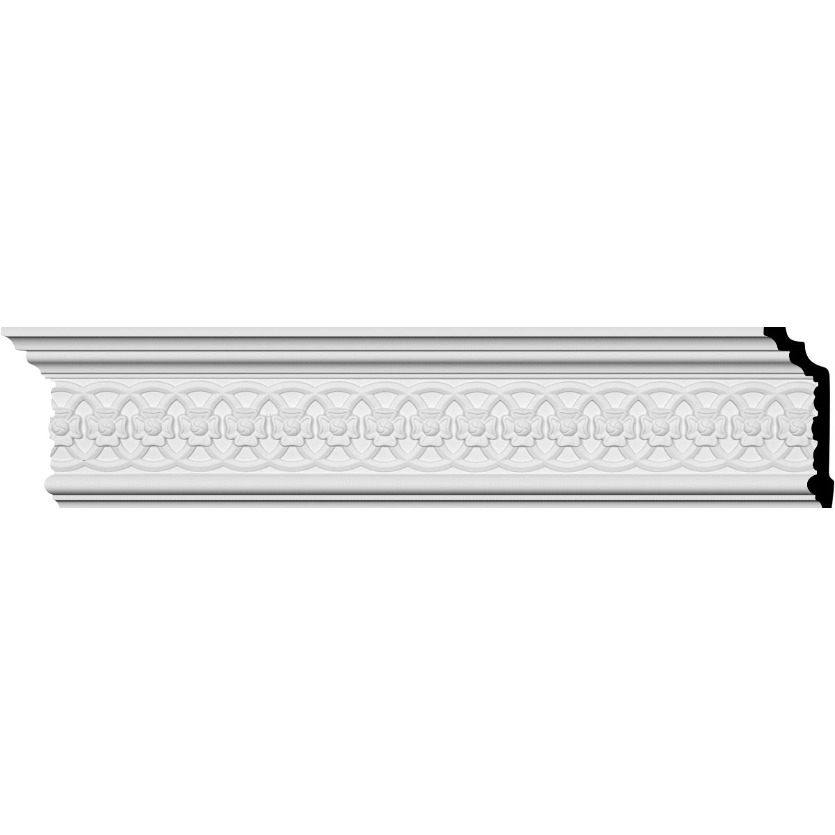 Ekena Millwork MLD05X02X06TO-CASE-8 Tomango 6-1/2-in x 7-ft 10-1/2-in Primed Urethane Crown Moulding 8 -Pack