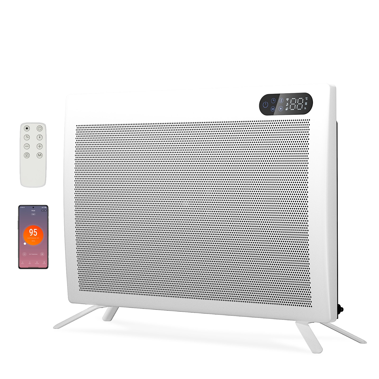Mojgar Heater 1500 -Watt Utility Fan Utility Indoor Electric Space Heater with Thermostat Wi-Fi connectivity