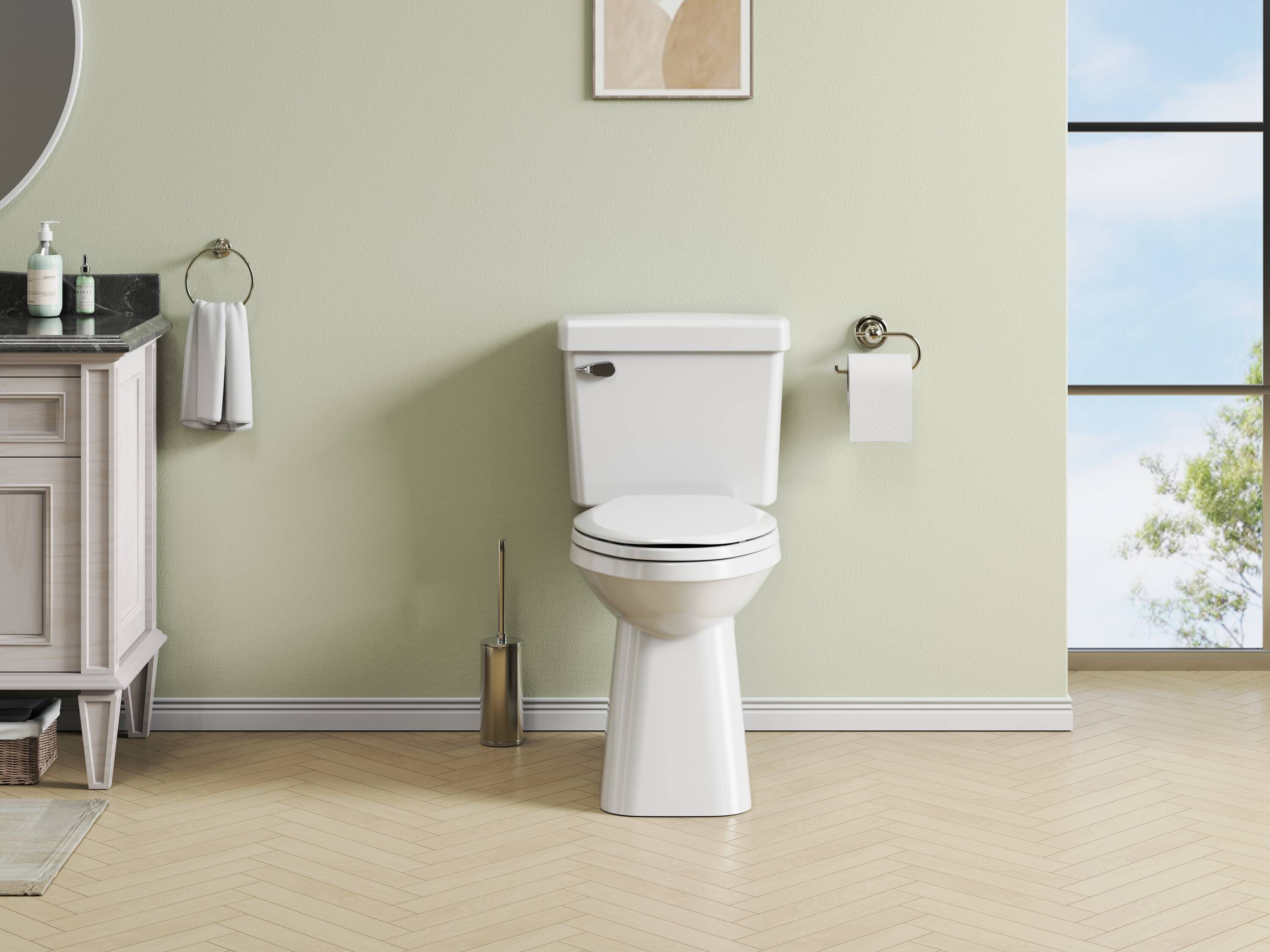 Project Source White Elongated Chair Height Soft Close 2