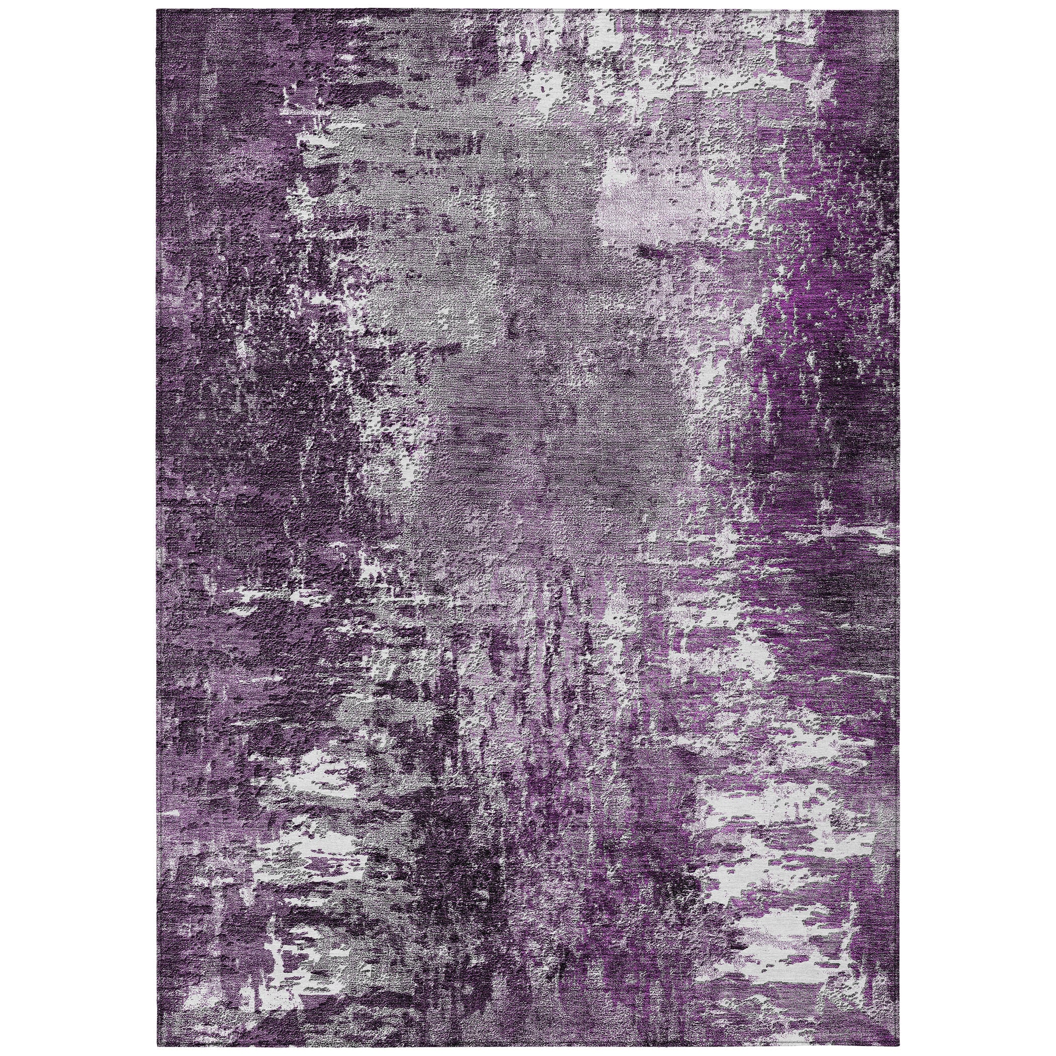 Addison Rugs ACN718EG9X12 Chantille ACN718EG 9 x 12 (ft) Polyester Eggplant Rectangular Indoor/Outdoor Geometric Machine washable Area rug