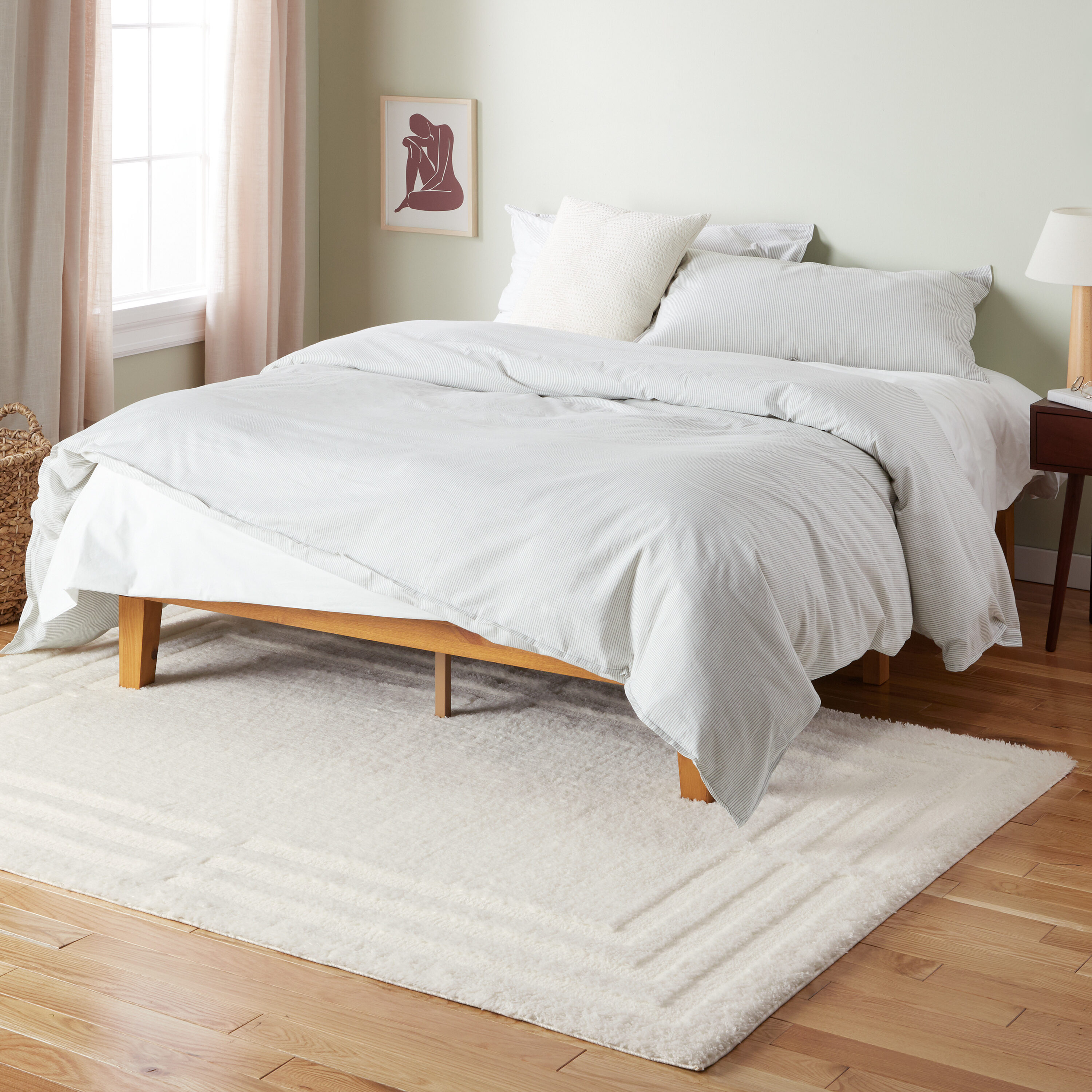 Town & Country Living 2-114-100 Cloud Shag 5 x 7 (ft) Loomed Polyester Ivory Rectangular Indoor Geometric Area rug